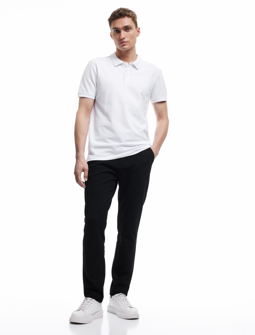   Normal Bel Cep Detaylı Slim Fit Chino Pantolon