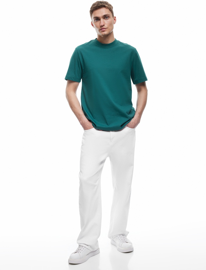  Basic Tişört Regular Fit Kısa Kollu Bisiklet Yaka Pamuklu