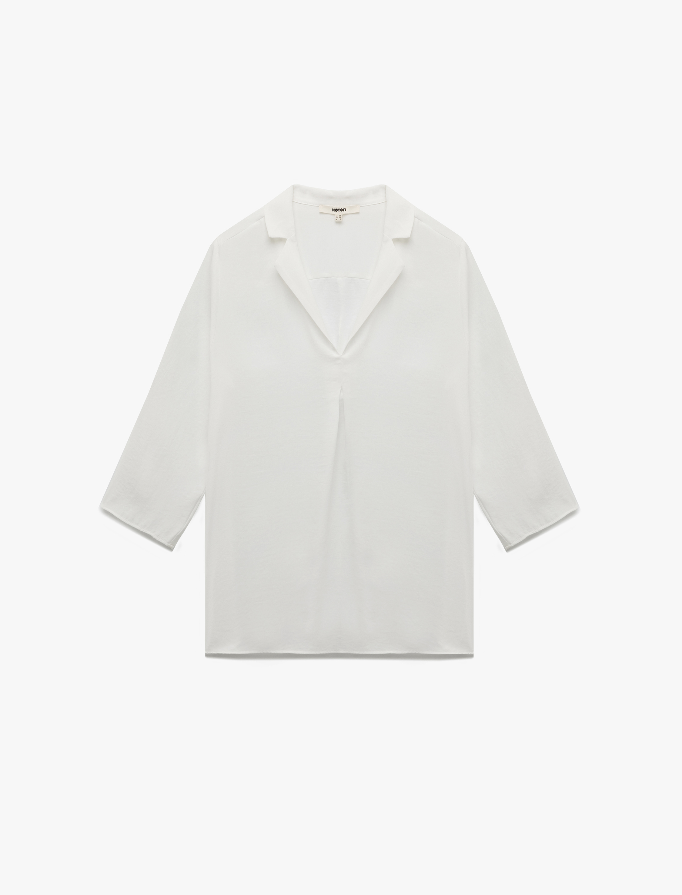   3/4 Kollu Pile Detaylı Aerobin Saten Tunik