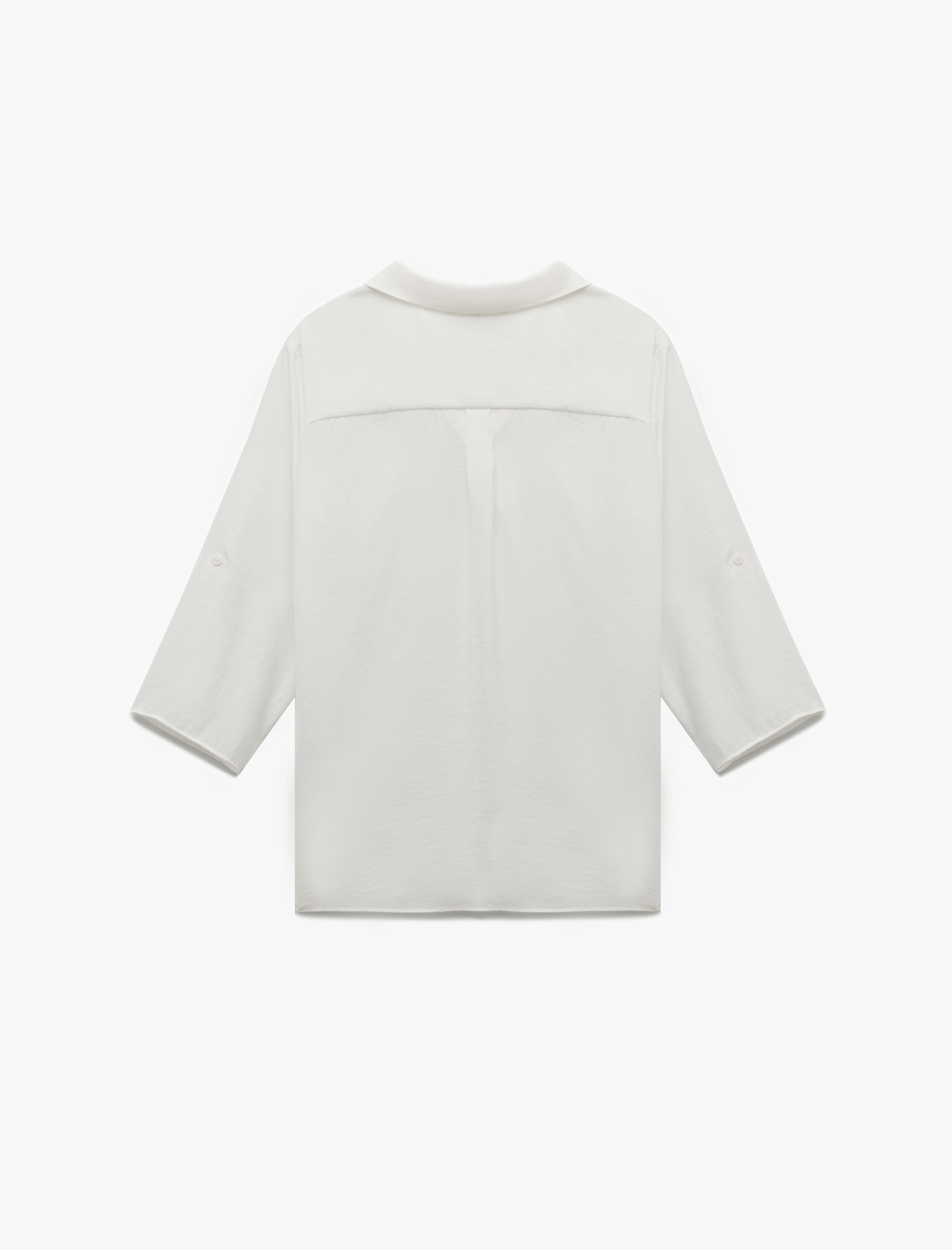   3/4 Kollu Pile Detaylı Aerobin Saten Tunik