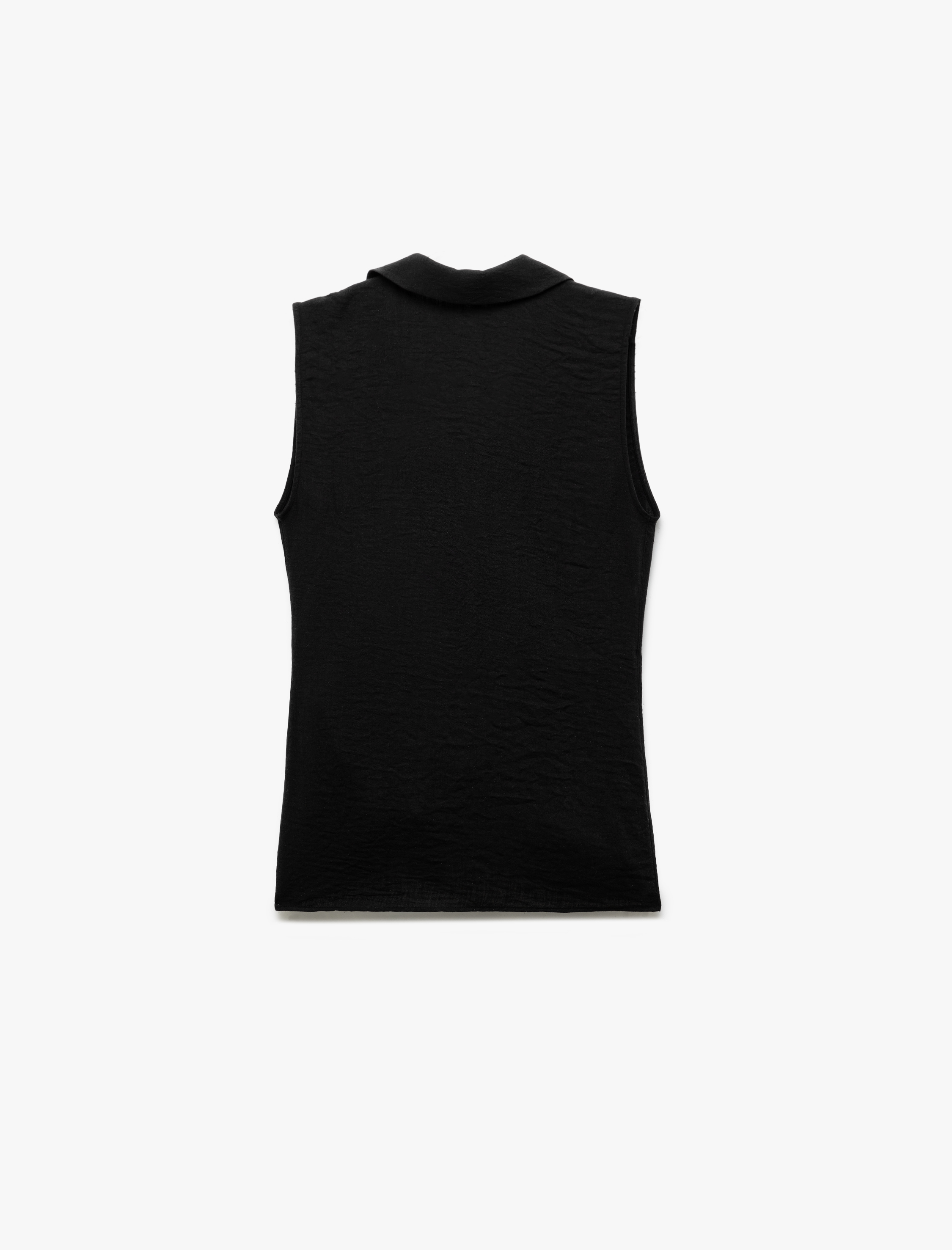   Kolsuz Yandan Bağlama Detaylı Kruvaze Gömlek