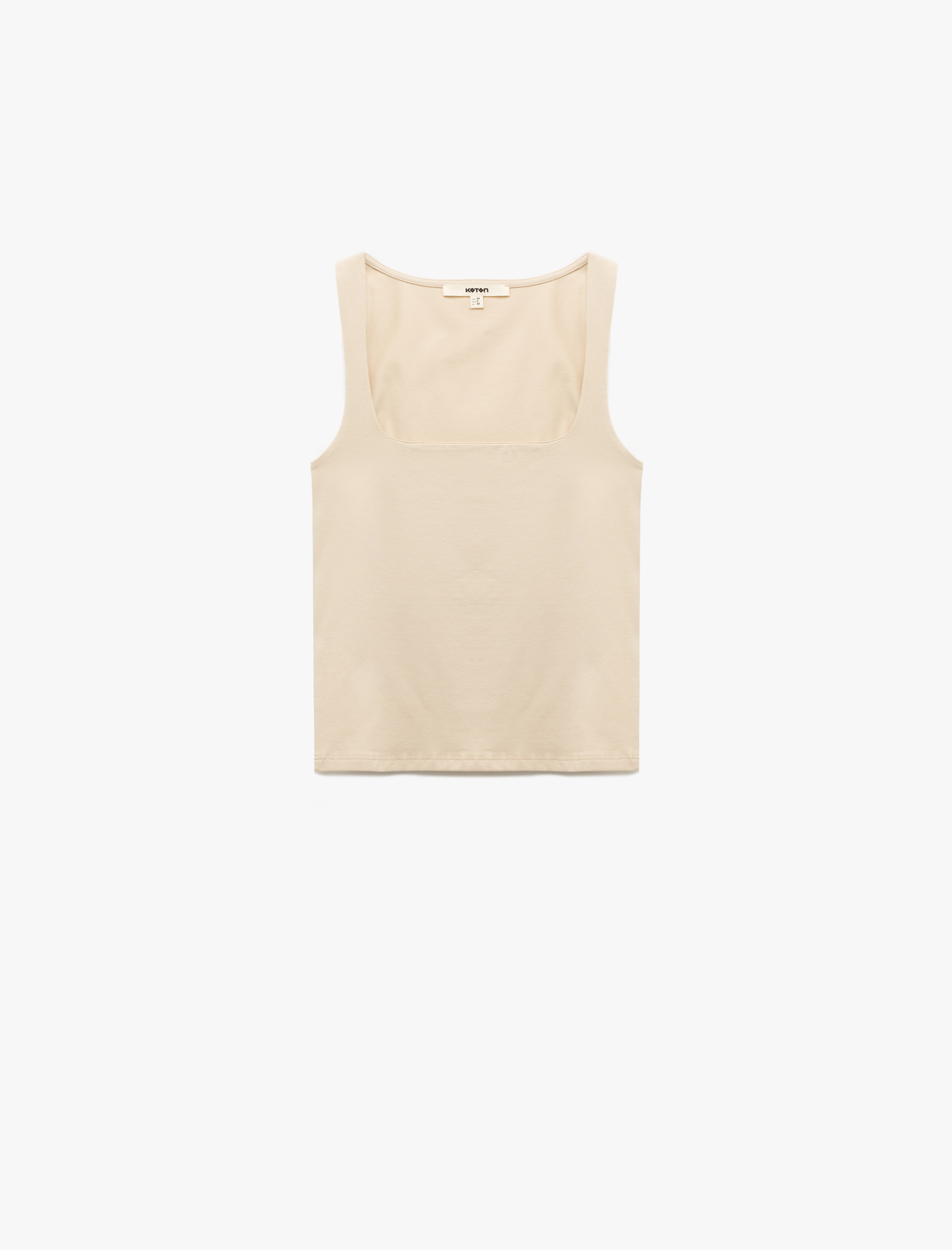   Pamuklu Slim Fit Kolsuz Kare Yaka Atlet