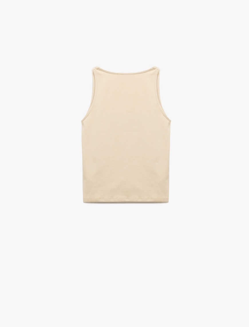   Pamuklu Slim Fit Kolsuz Kare Yaka Atlet