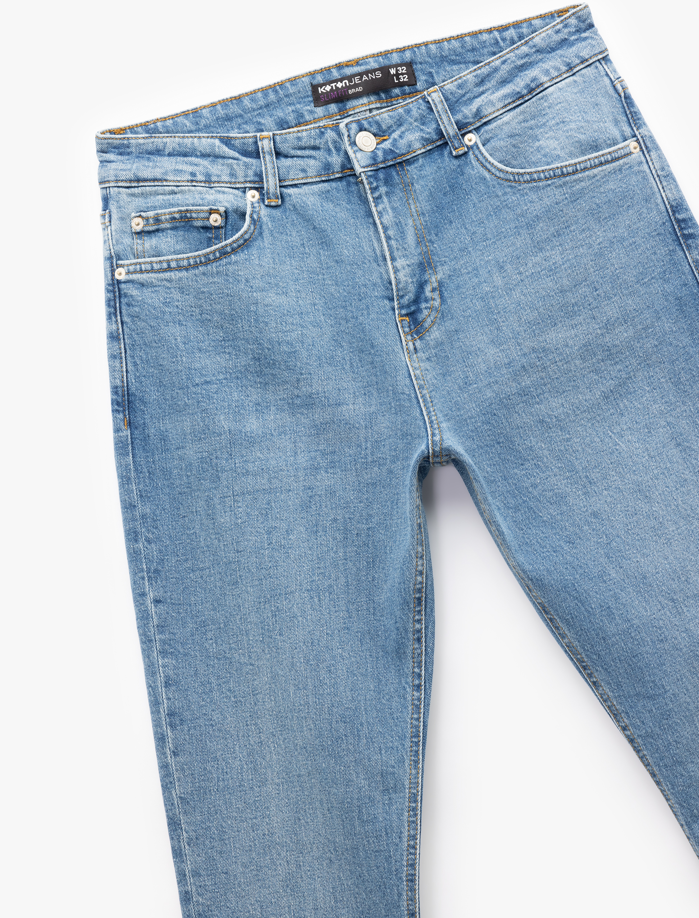   Normal Bel Pamuklu Slim Fit Jean Pantolon - Brad Jean