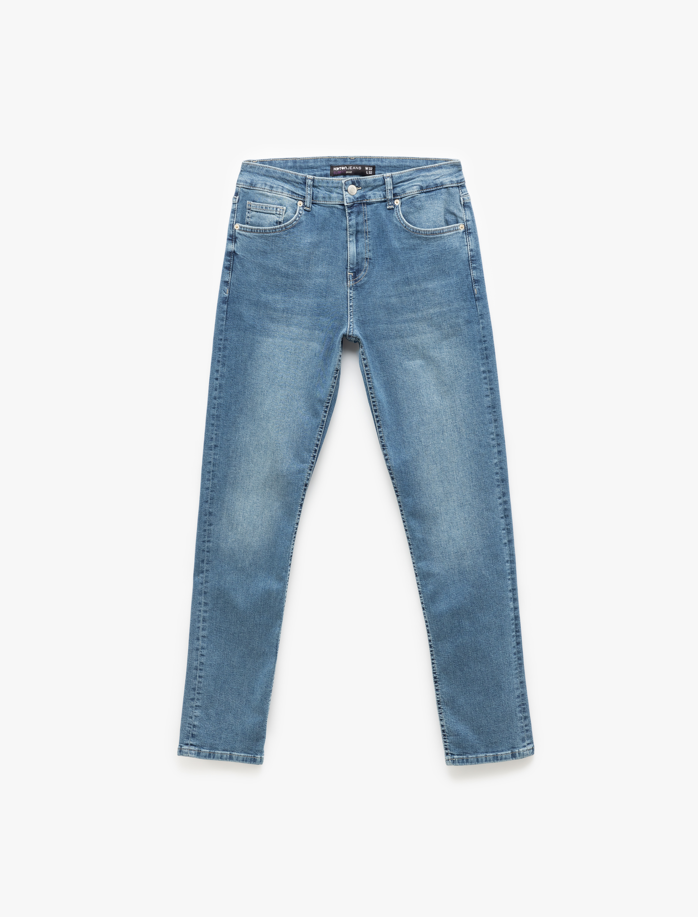   Normal Bel Cep Detaylı Pamuklu Slim Fit Jean Pantolon - Brad Jean