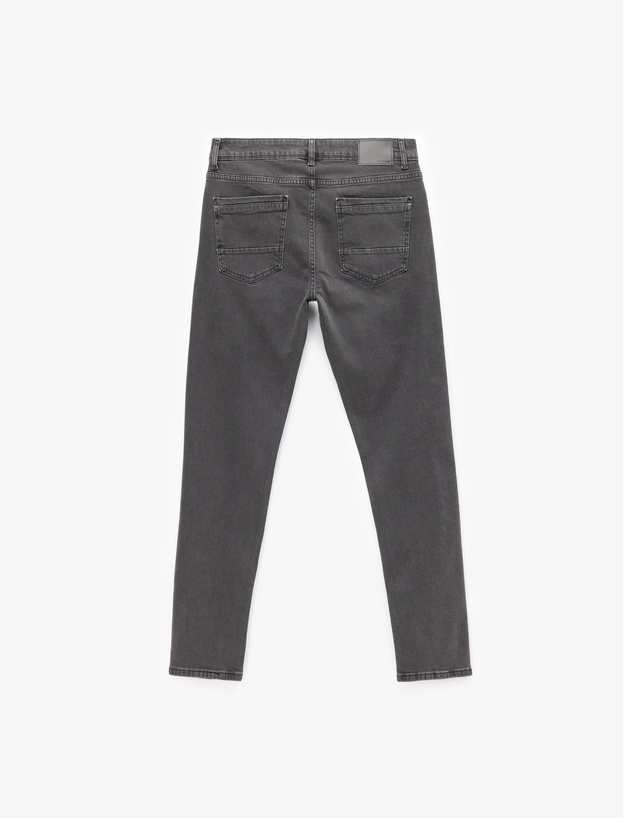 Normal Paça Pamuklu Cep Detaylı Slim Fit Jean Pantolon - Brad Jean_4