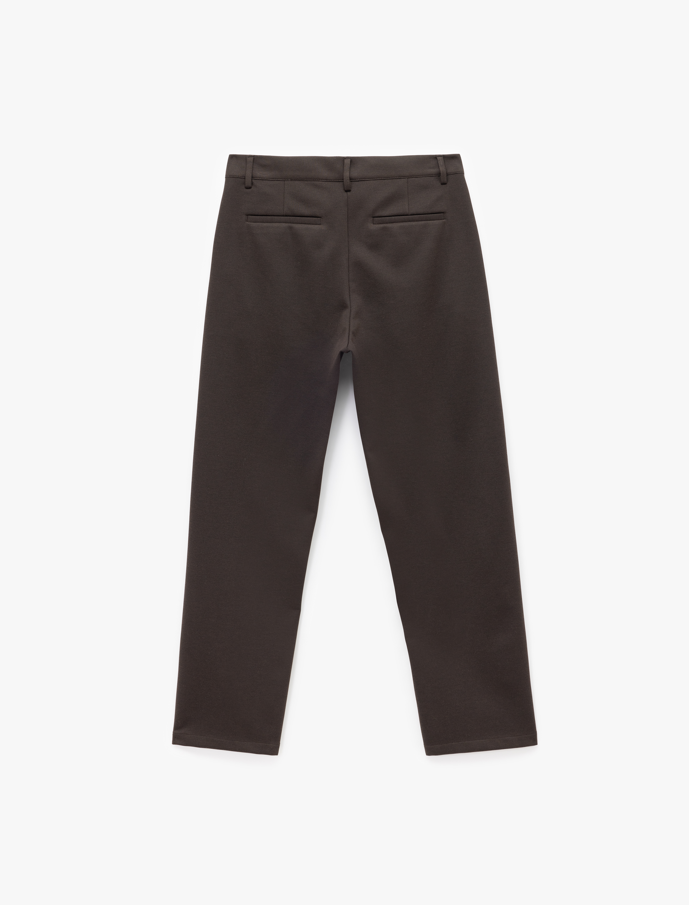   Viskon Karışımlı Pike Kumaş Katlamalı Paça Slim Fit Chino Pantolon