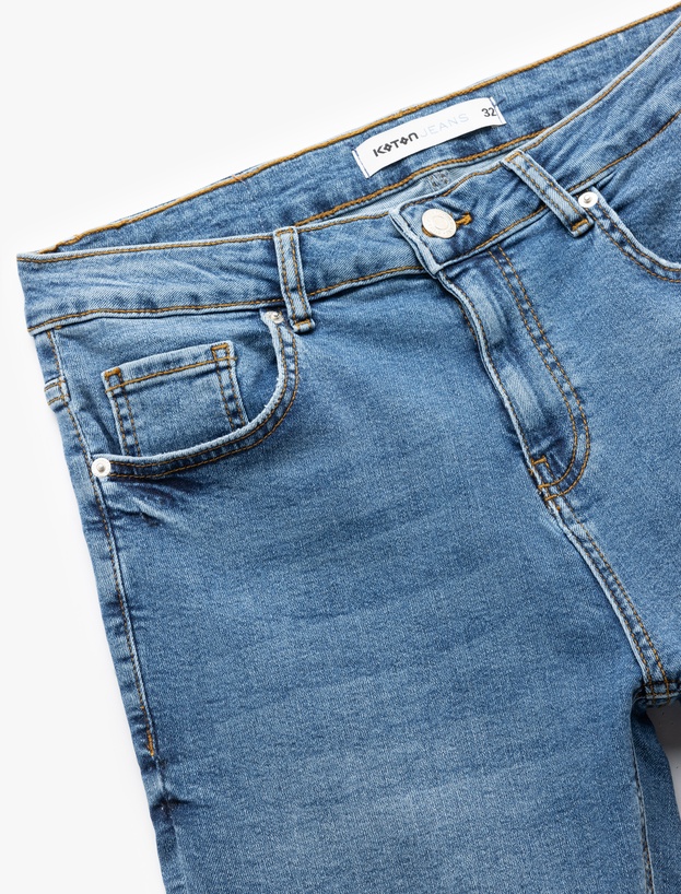 Oversize Kot Şort Bermuda Cep Detaylı Pamuklu_5