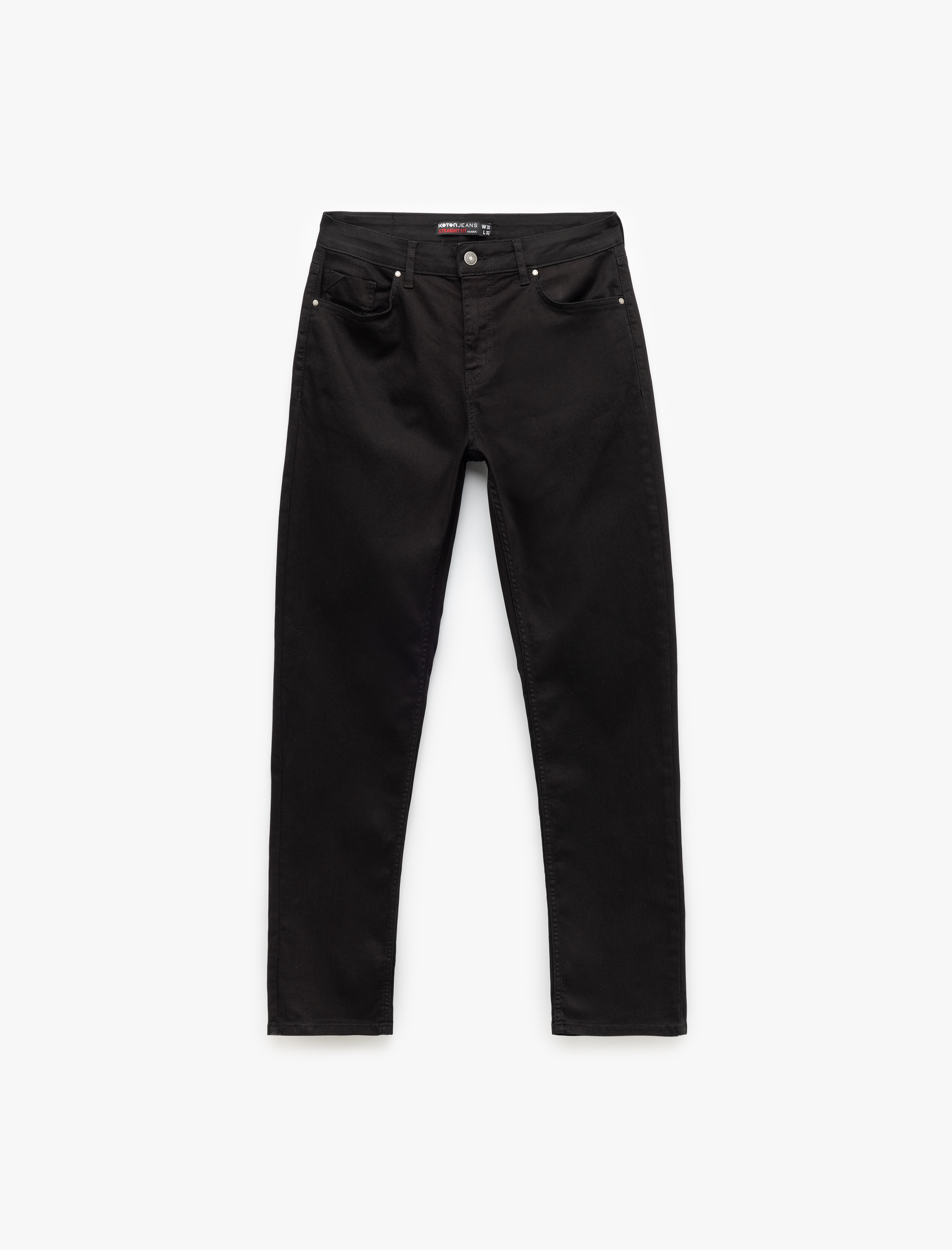 Düğme Detaylı Straight Fit Kot Pantolon - Mark Jean