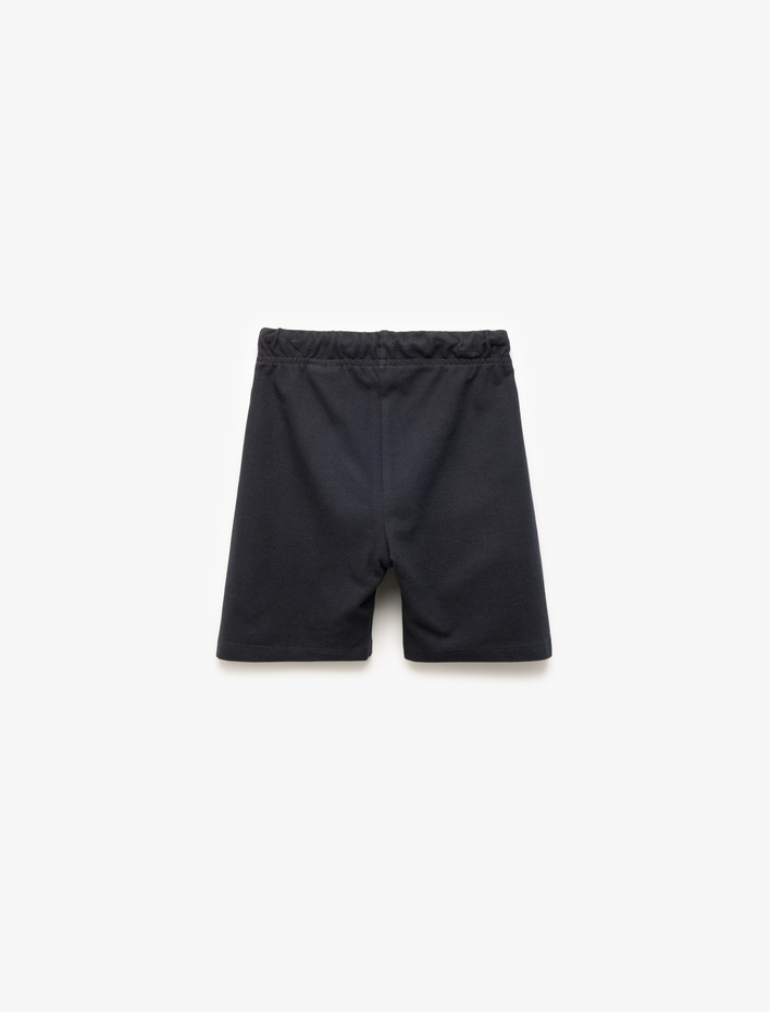 Erkek Çocuk Pamuklu Beli Bağcıklı Basic Şort