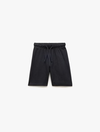 Pamuklu Beli Bağcıklı Basic Şort