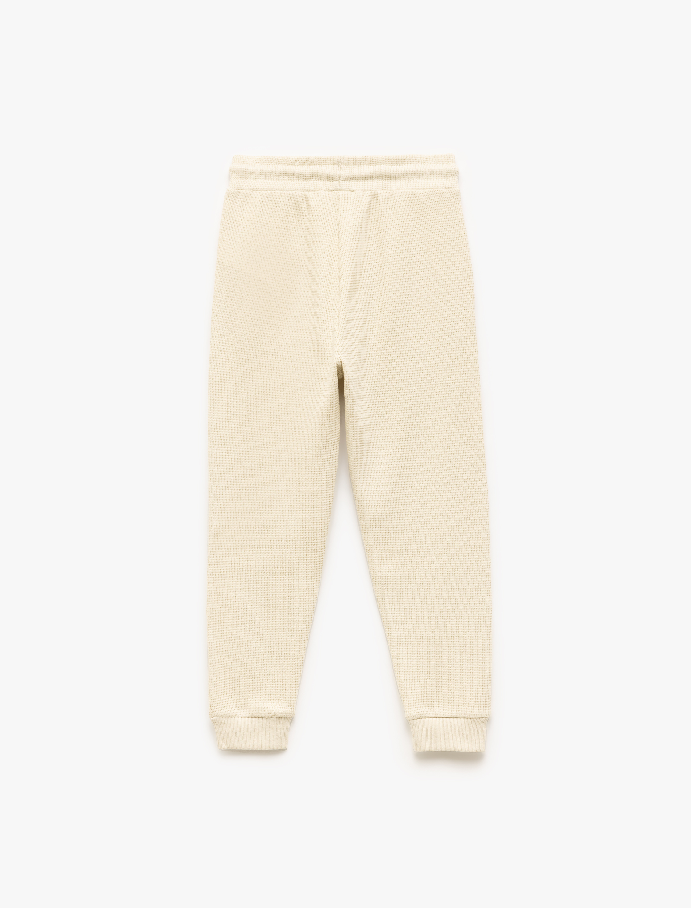  Erkek Çocuk Pamuklu Beli Bağcıklı Dokulu Basic Jogger Eşofman Altı