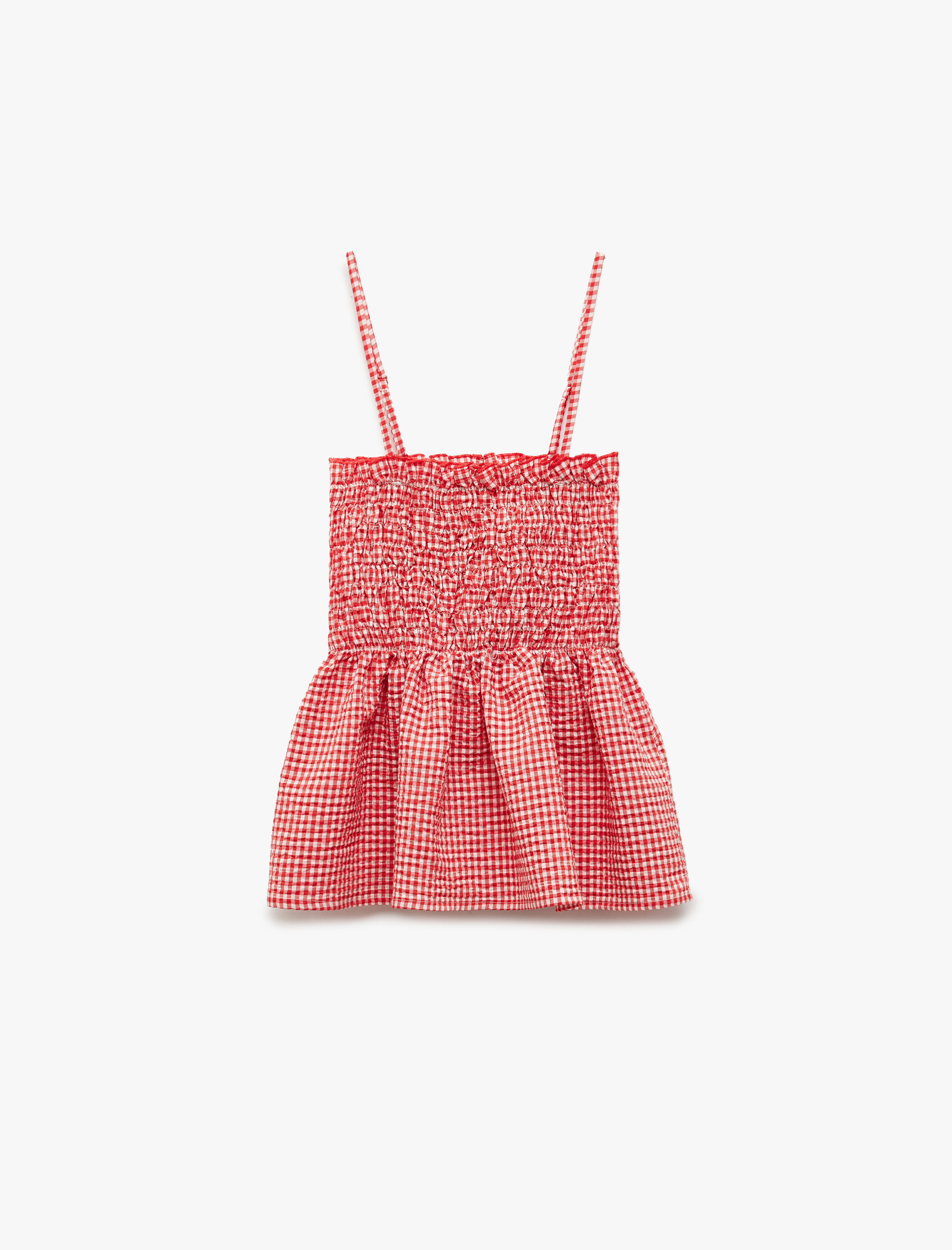   Koton X Sibil Çetinkaya - Gipeli Pötikareli İnce Askılı Bluz