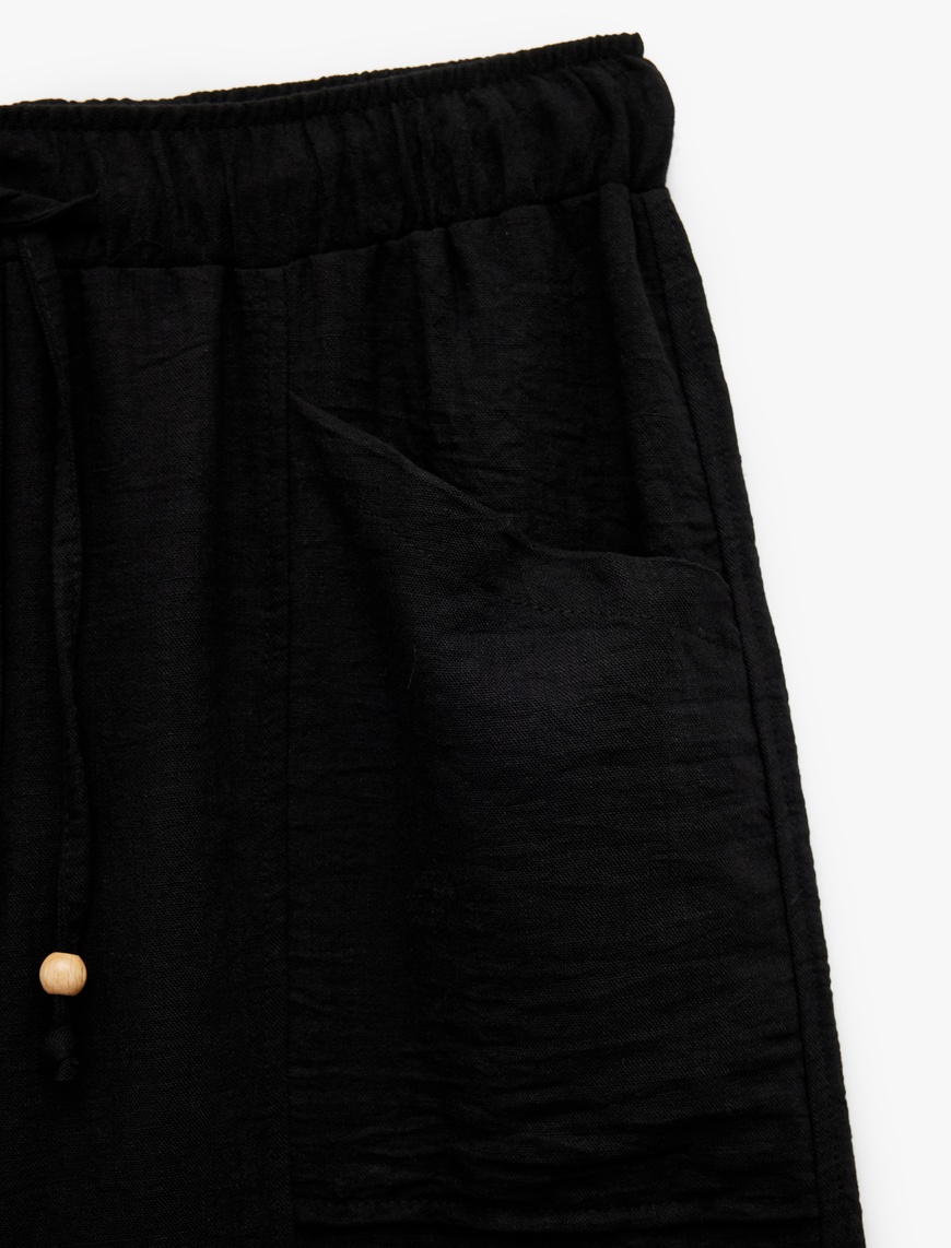   Standart Bel Cepli Dokulu Balon Fit Pantolon