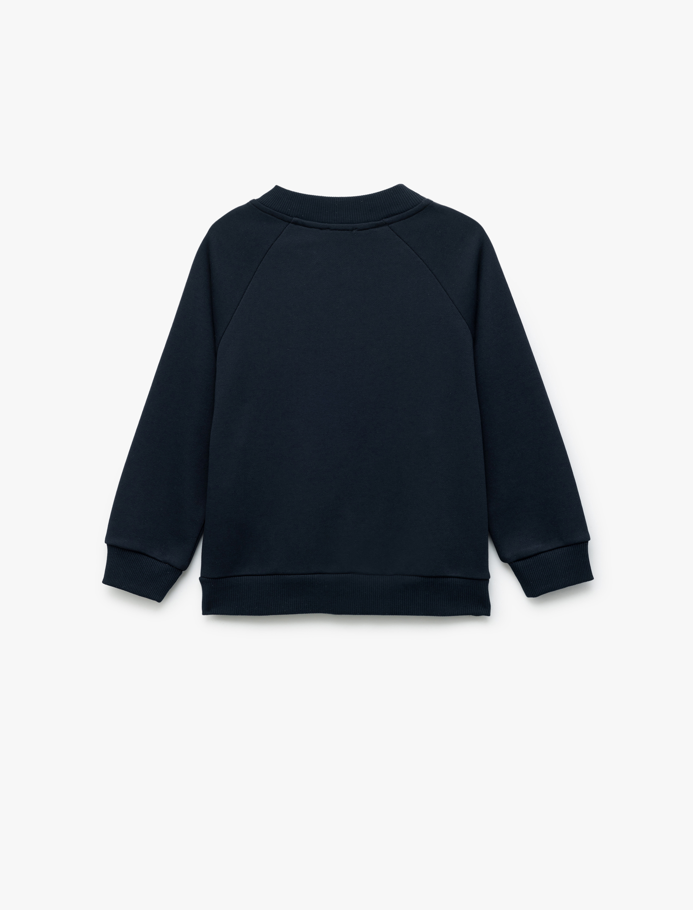 Erkek Çocuk Uzun Kollu Bisiklet Yaka Cepli Basic Fermuarlı Okul Sweatshirt