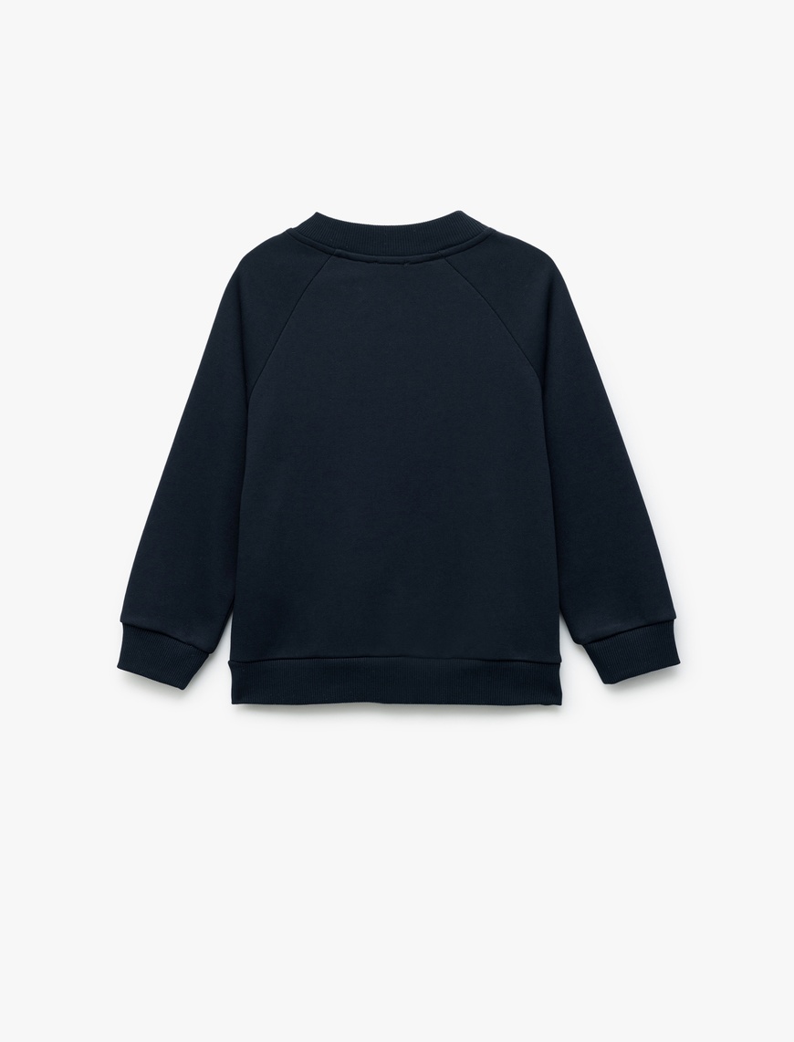  Erkek Çocuk Uzun Kollu Bisiklet Yaka Cepli Basic Fermuarlı Okul Sweatshirt