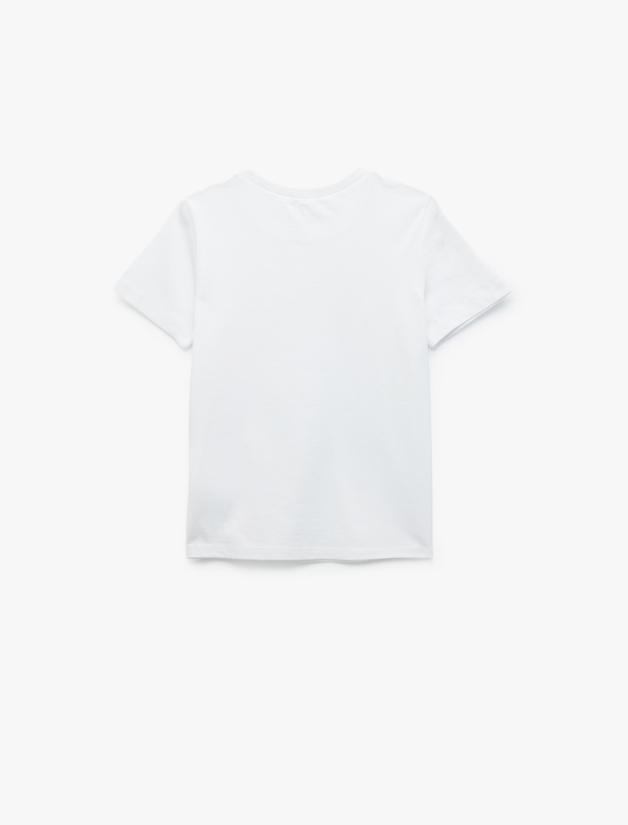 Erkek Çocuk Kısa Kollu Bisiklet Yaka Pamuklu Basic Okul Tişörtü