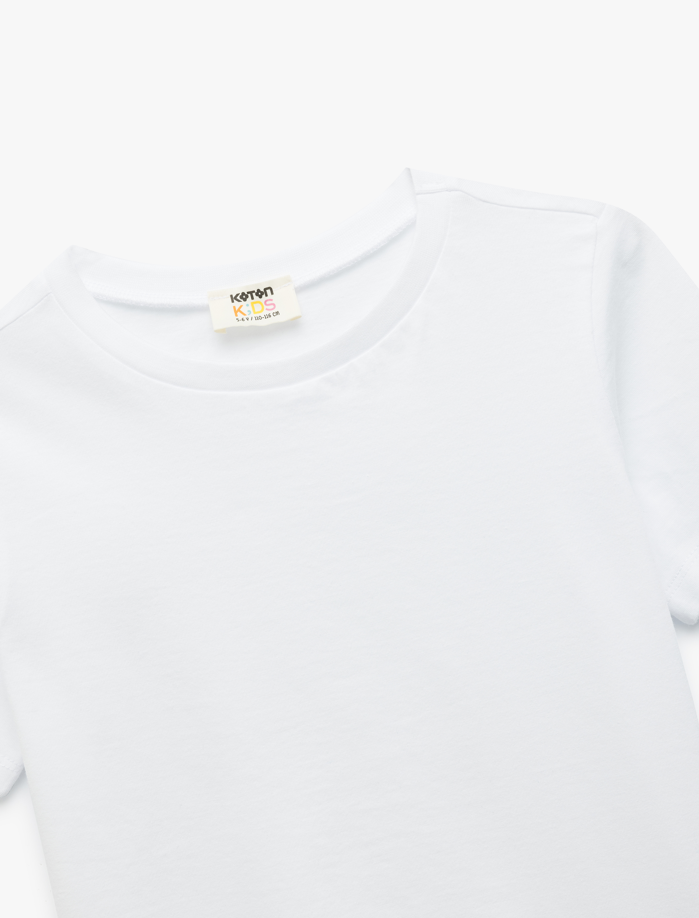 Erkek Çocuk Kısa Kollu Bisiklet Yaka Pamuklu Basic Okul Tişörtü