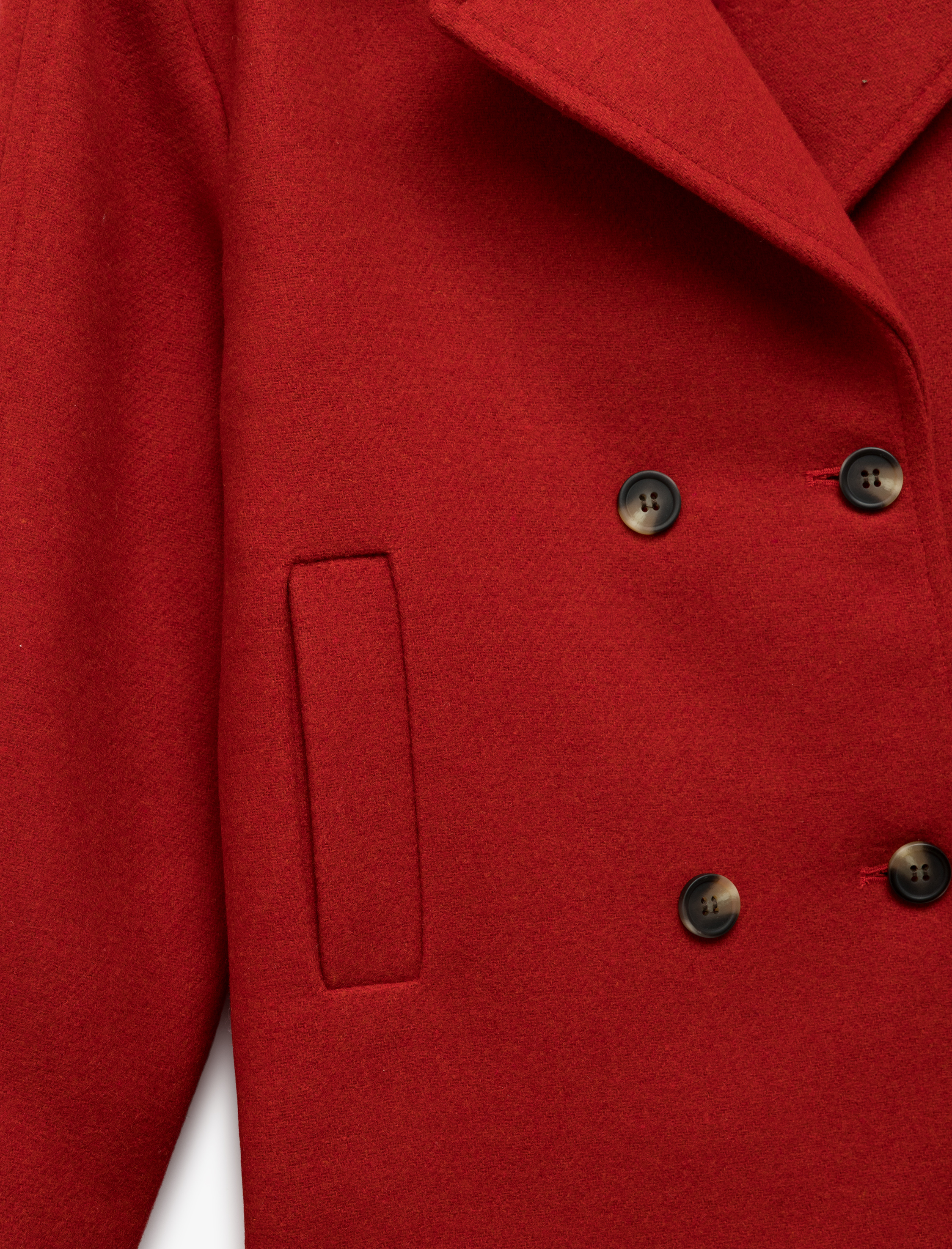  Kız Çocuk Kruvaze Yaka Düğmeli Uzun Kollu Ceket