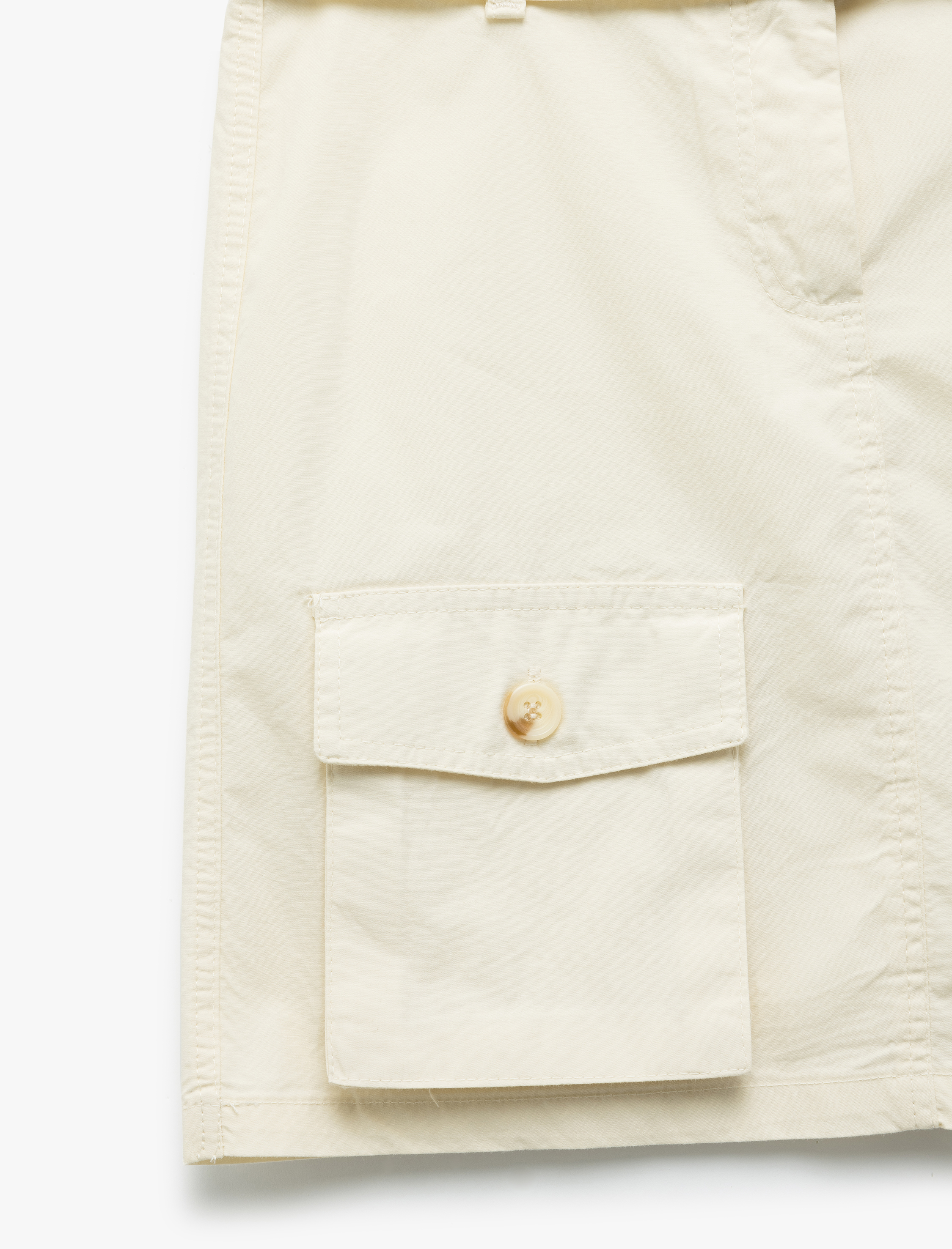  Kız Çocuk Pamuklu Kargo Cep Detaylı Kemerli Gabardin Etek