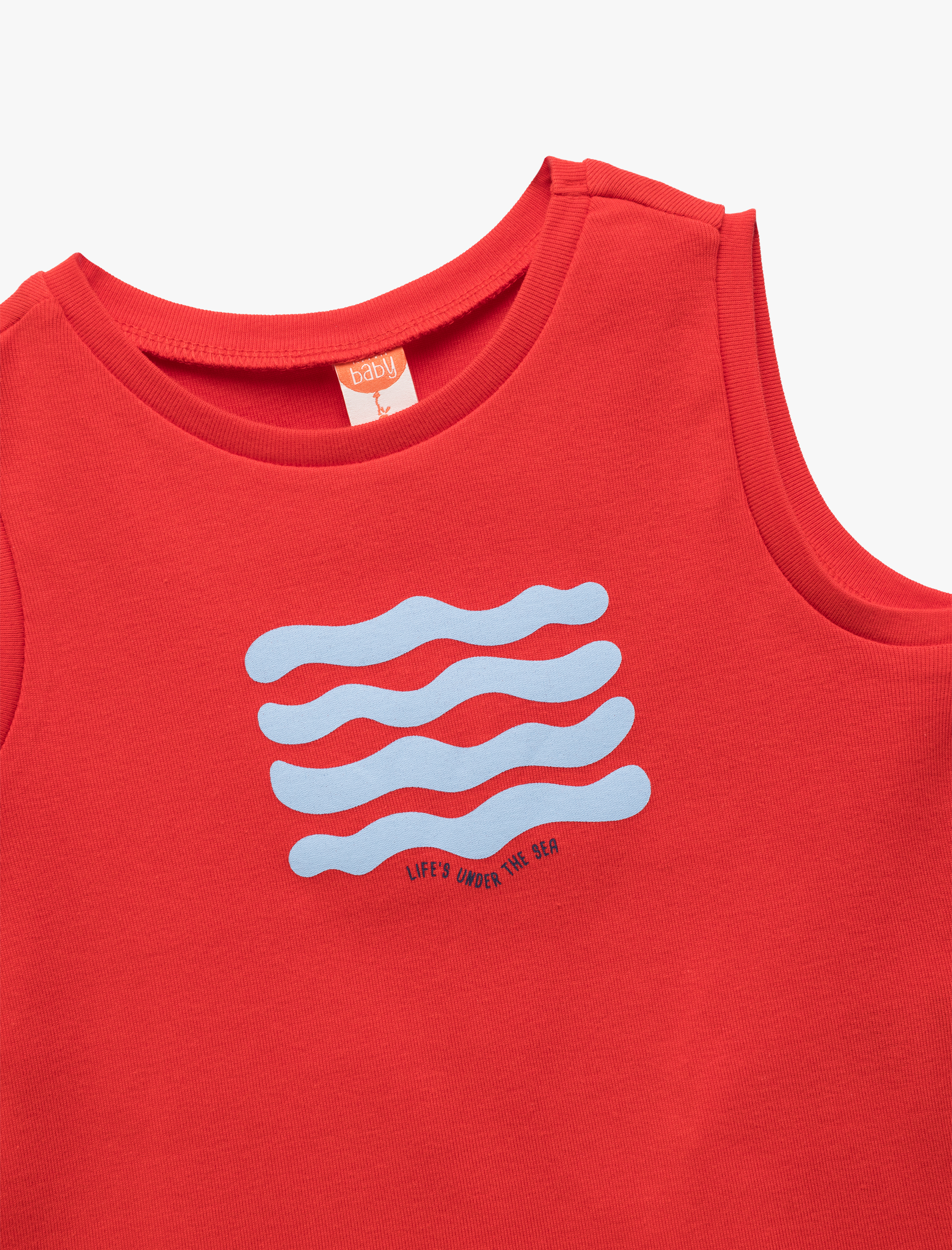  Erkek Bebek Kısa Kollu Pamuklu Ribanalı Bisiklet Yaka Baskılı Atlet