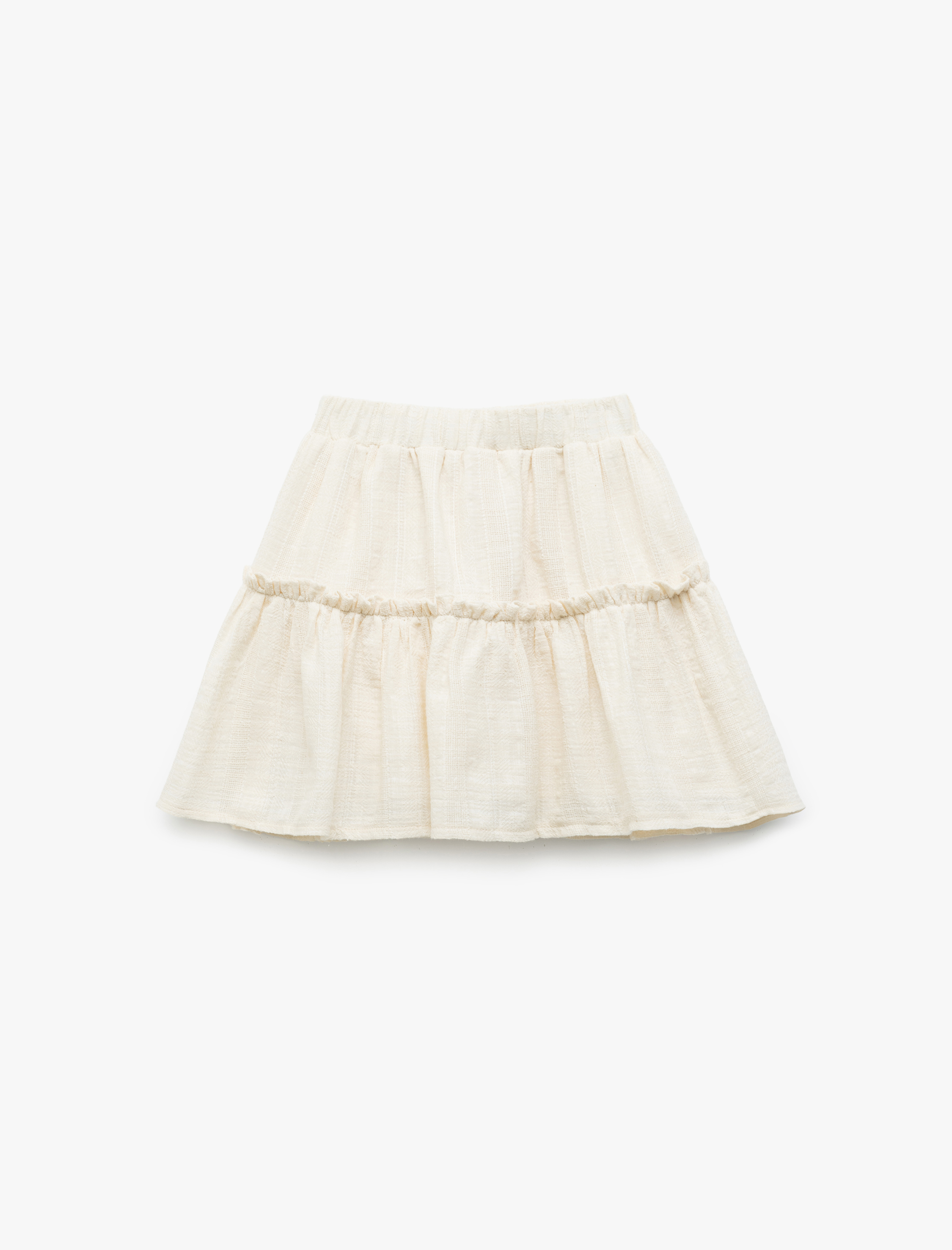  Kız Bebek Beli Lastikli Pileli Katlı Pamuklu Etek