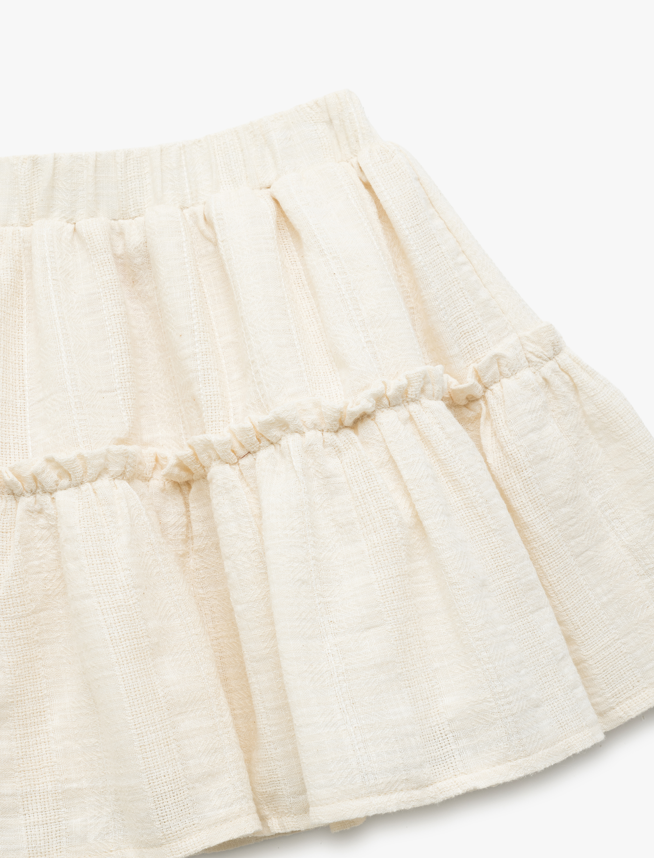  Kız Bebek Beli Lastikli Pileli Katlı Pamuklu Etek