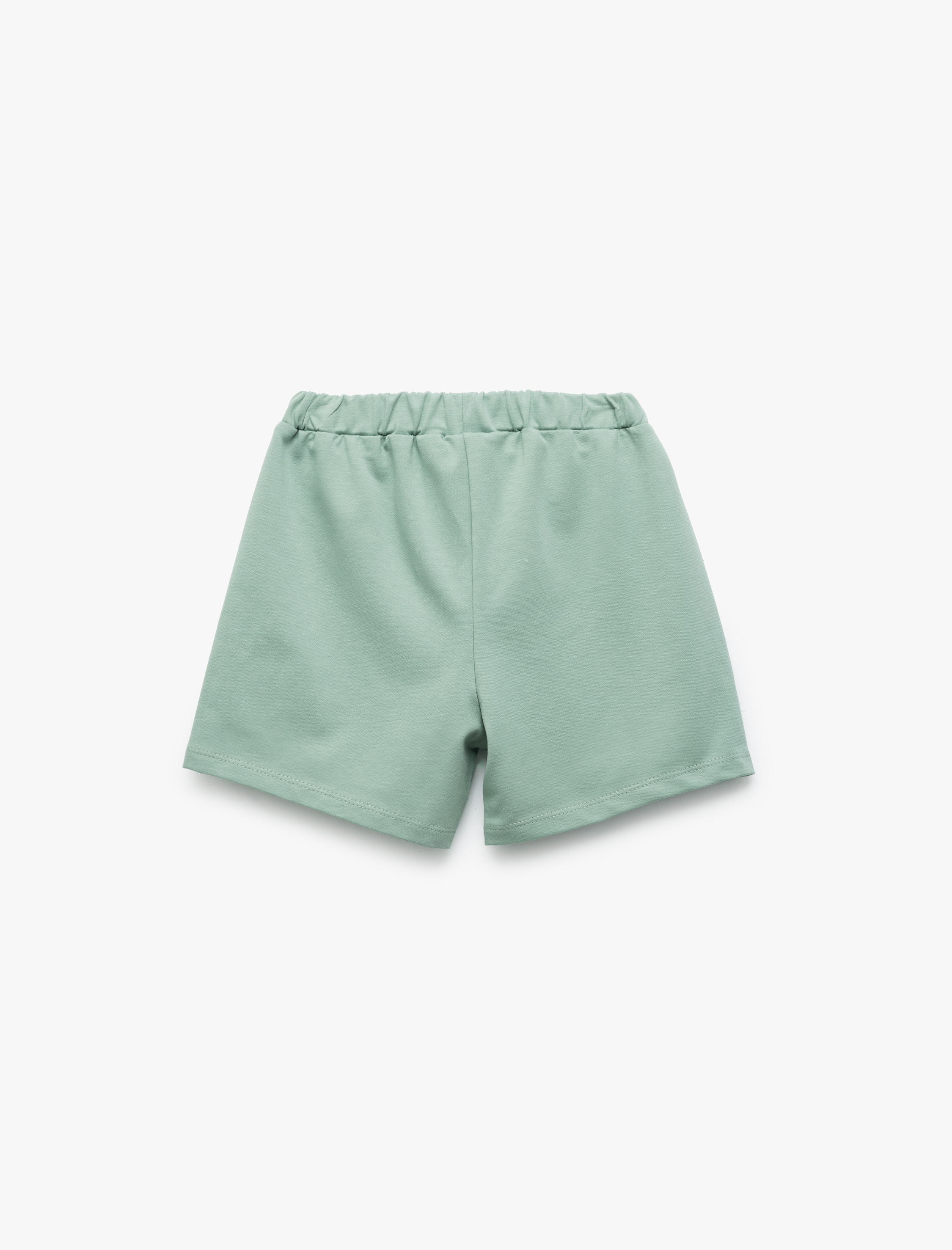  Erkek Bebek Pamuklu Beli Bağcıklı 2'li Şort Seti