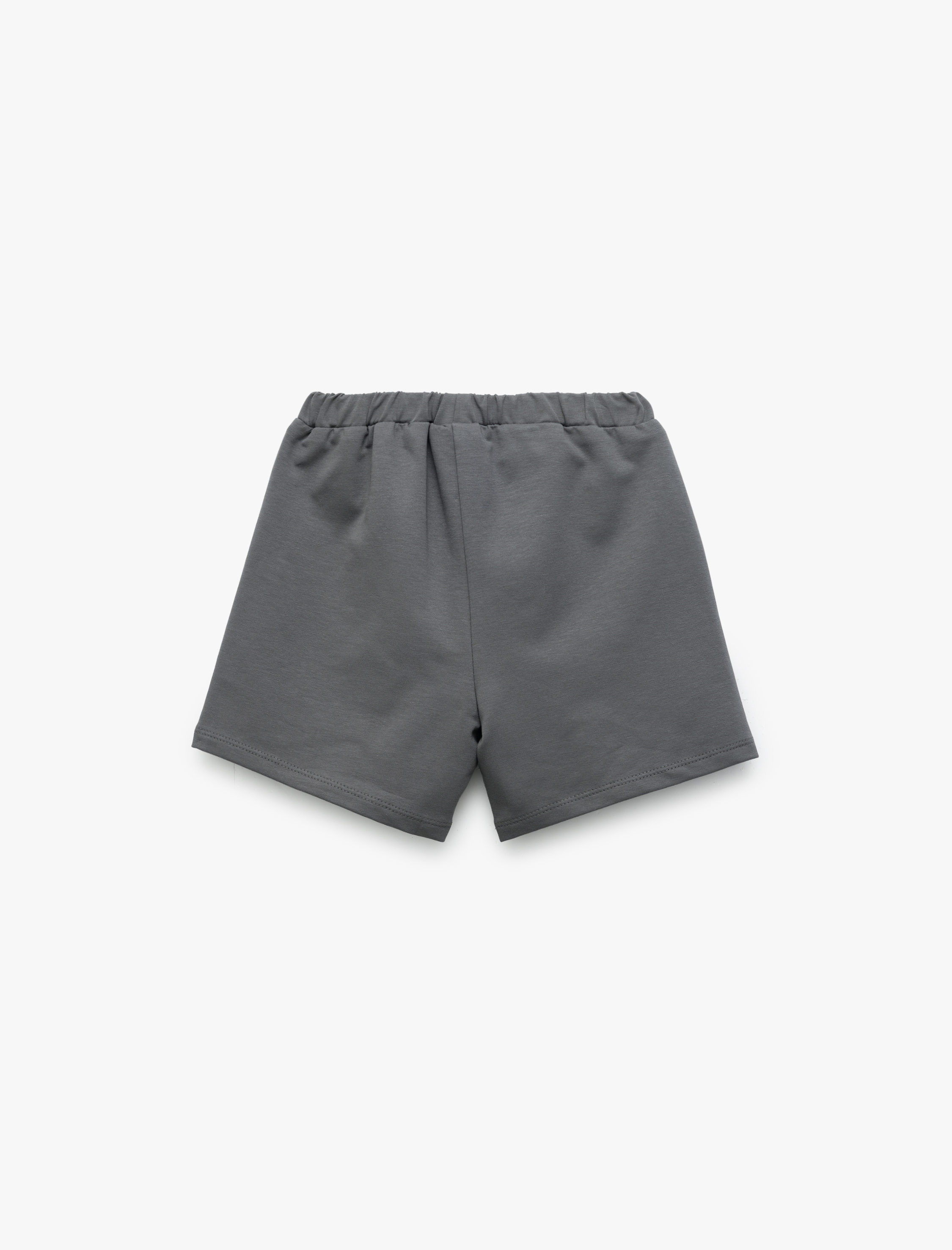  Erkek Bebek Pamuklu Beli Bağcıklı 2'li Şort Seti