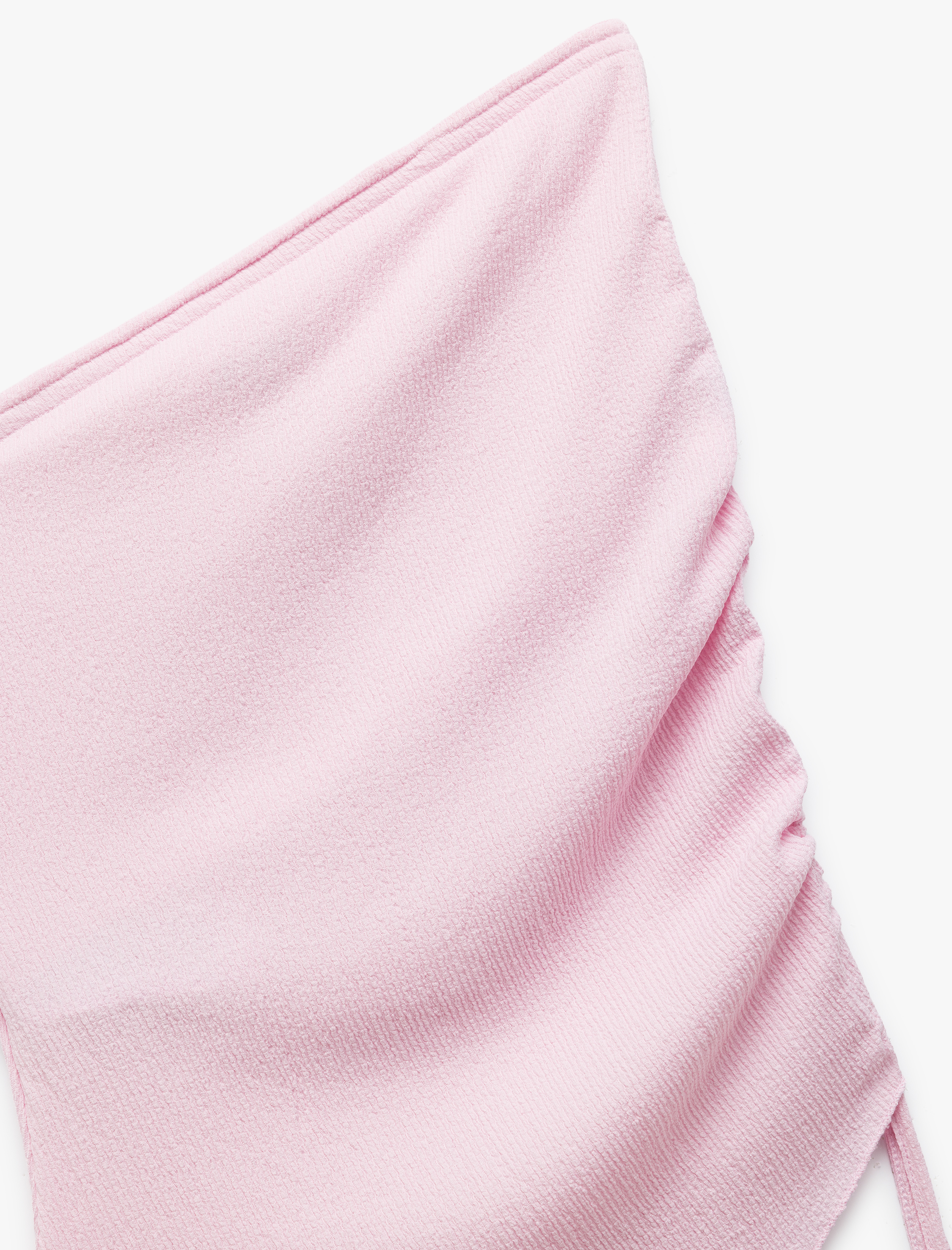   Straplez Büzgülü Slim Fit Asimetrik Bluz