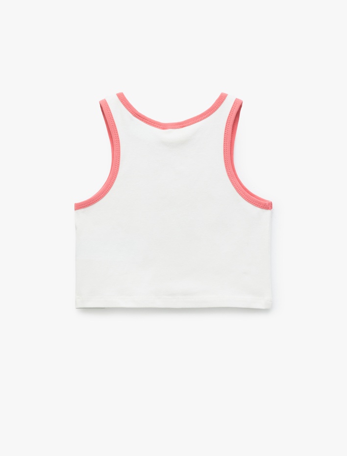 Kız Çocuk Pamuklu Lisanslı Bisiklet Yaka Baskılı Lola Bunny Crop Atlet