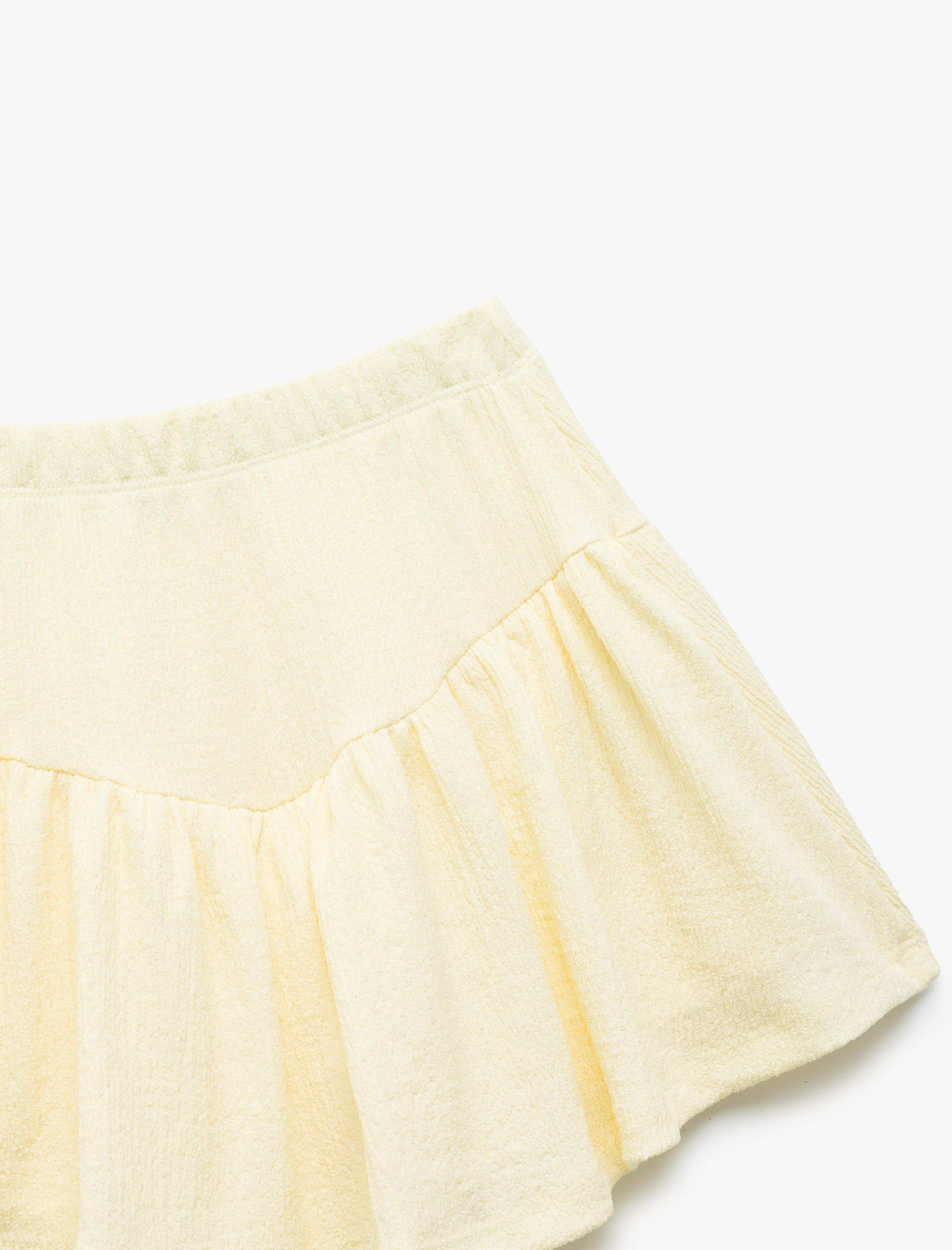  Kız Çocuk Volanlı Bürümcük Kumaş Mini Etek