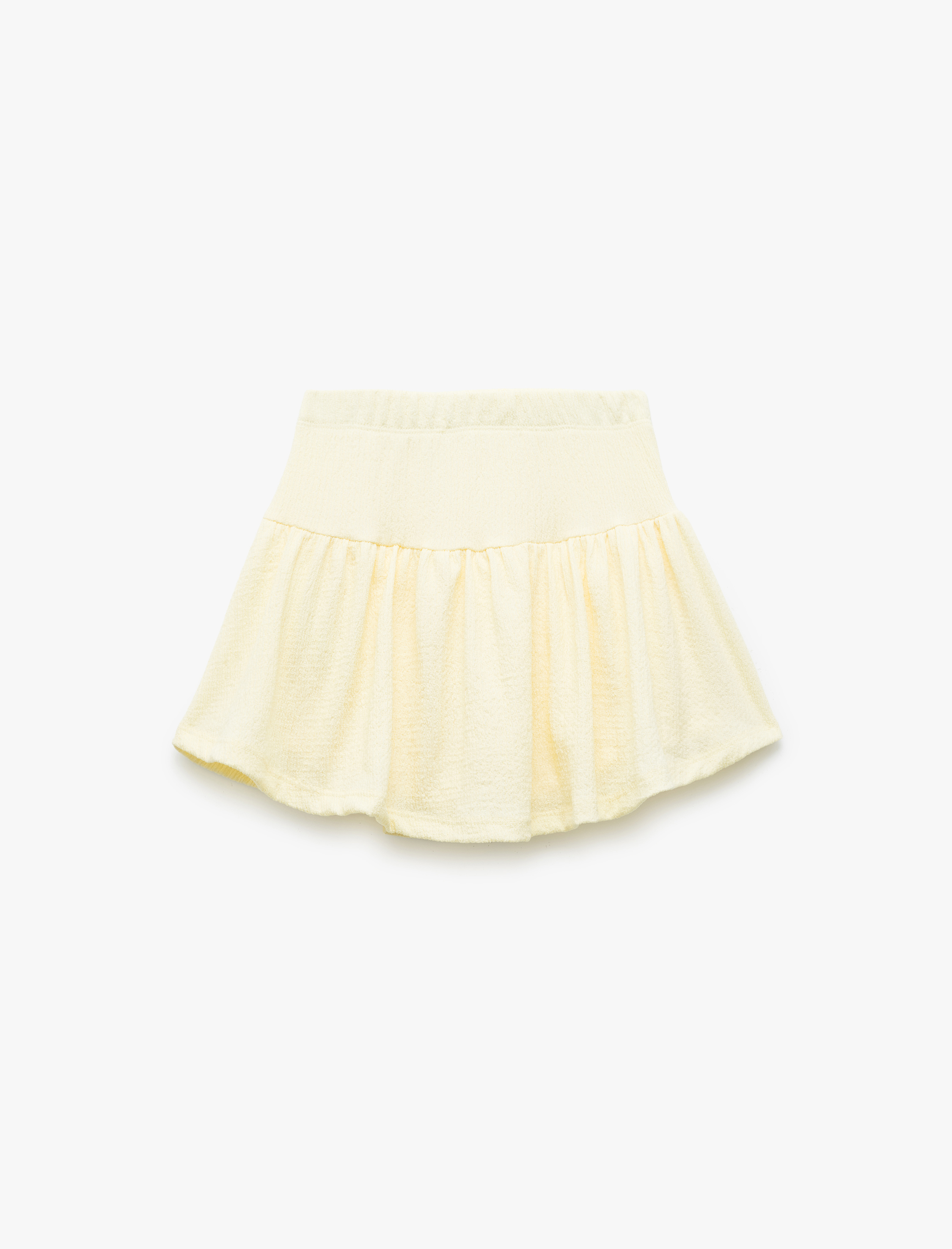  Kız Çocuk Volanlı Bürümcük Kumaş Mini Etek