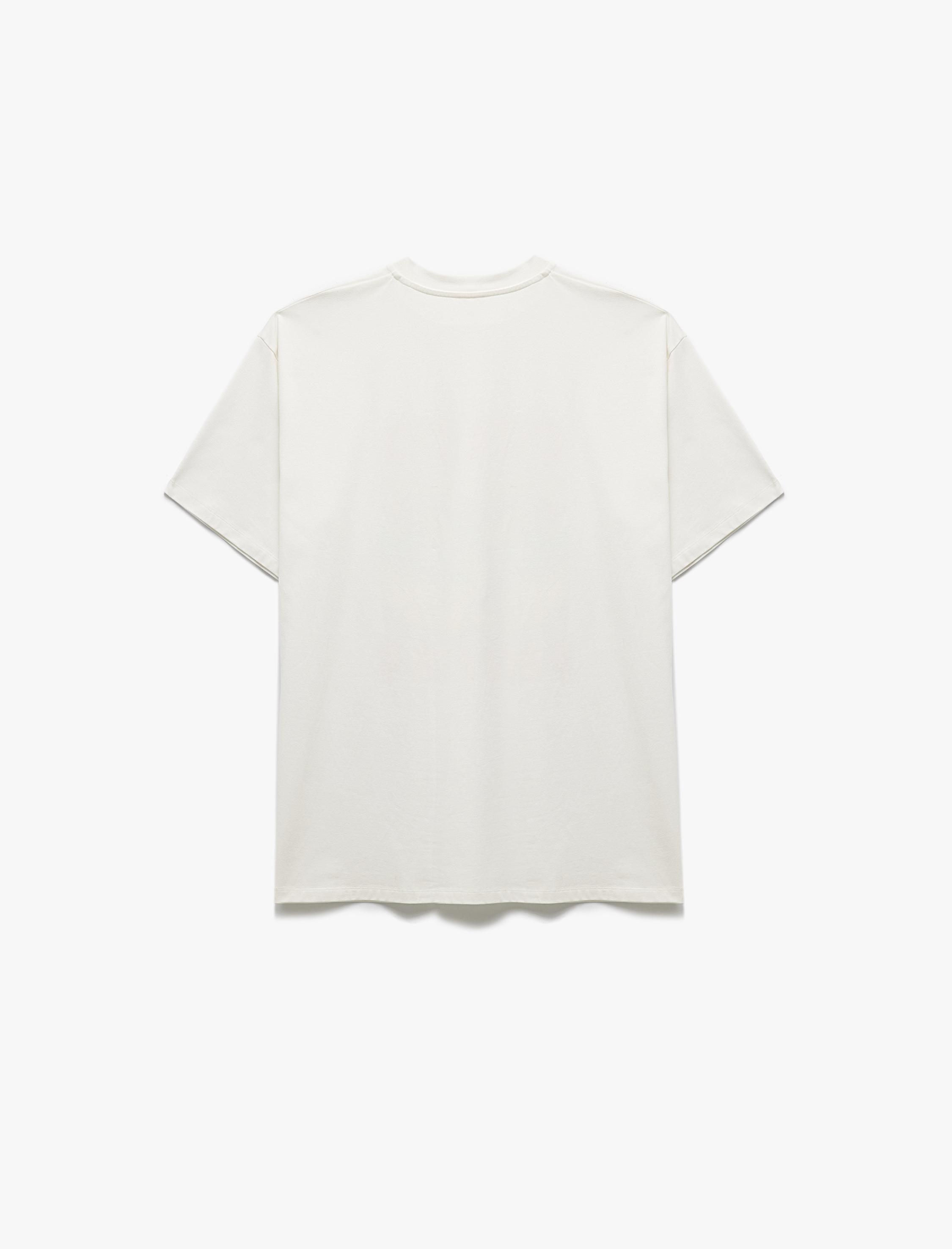   Pamuklu Kısa Kollu Bisiklet Yaka Yaz Temalı Baskılı Oversize Tişört