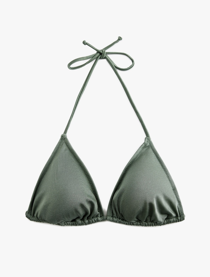  Astarlı İpli Üçgen Bikini Üstü