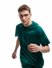 Kısa Kollu Regular Fit Basic Kapşonlu Spor Tişört