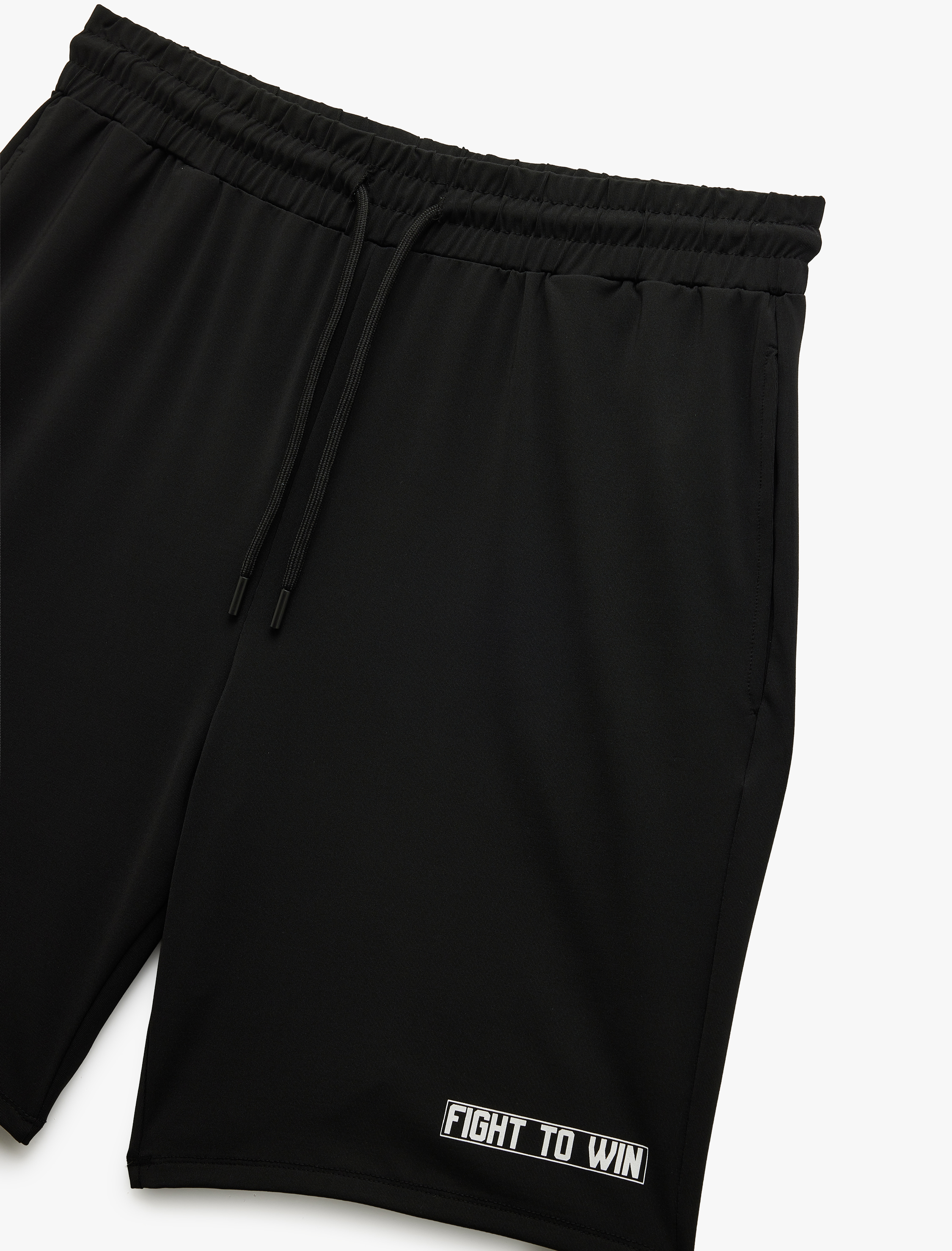   Beli Bağlamalı Baskılı Cepli Spor Şort