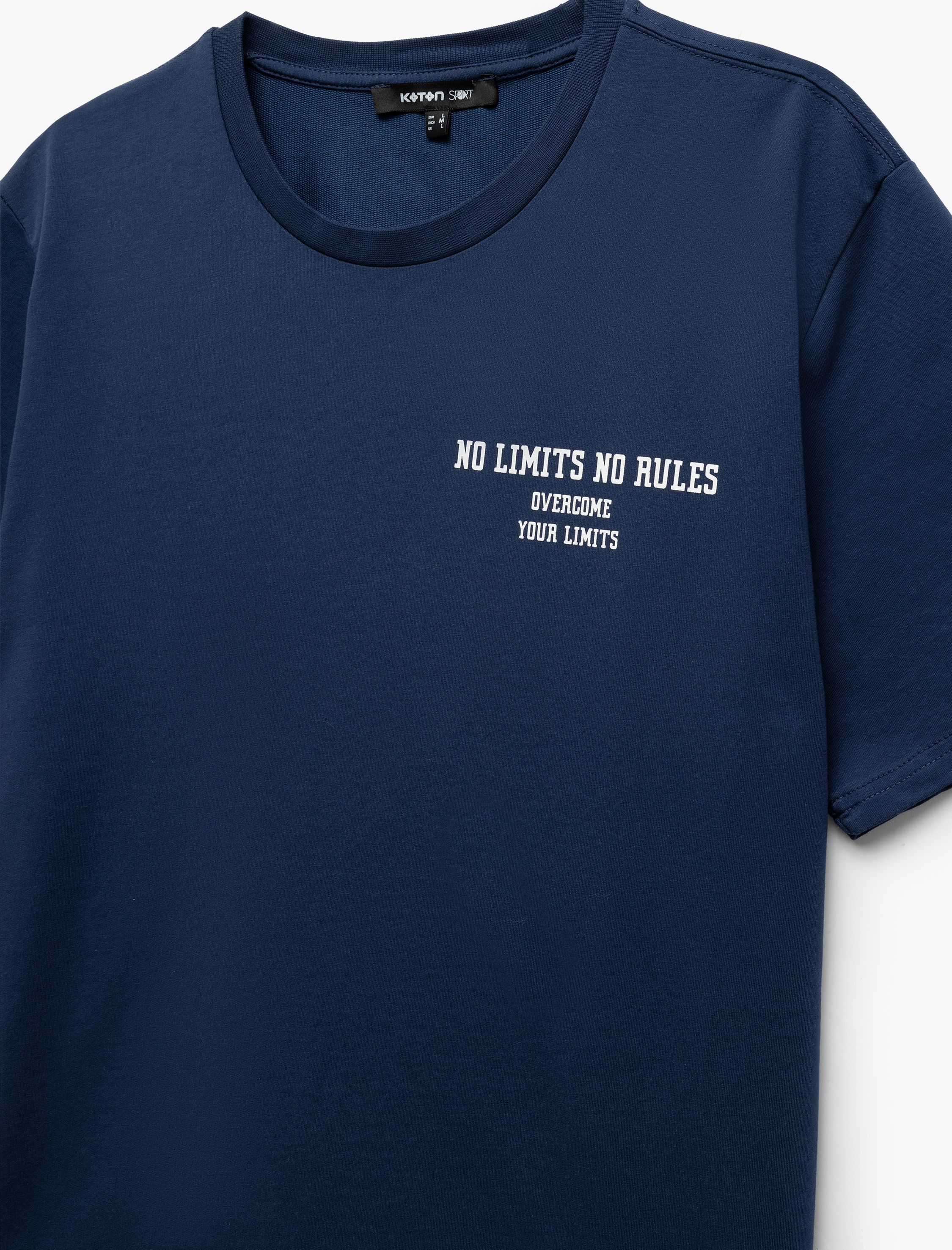   Kısa Kollu Bisiklet Yaka Baskılı Oversize Spor Tişört