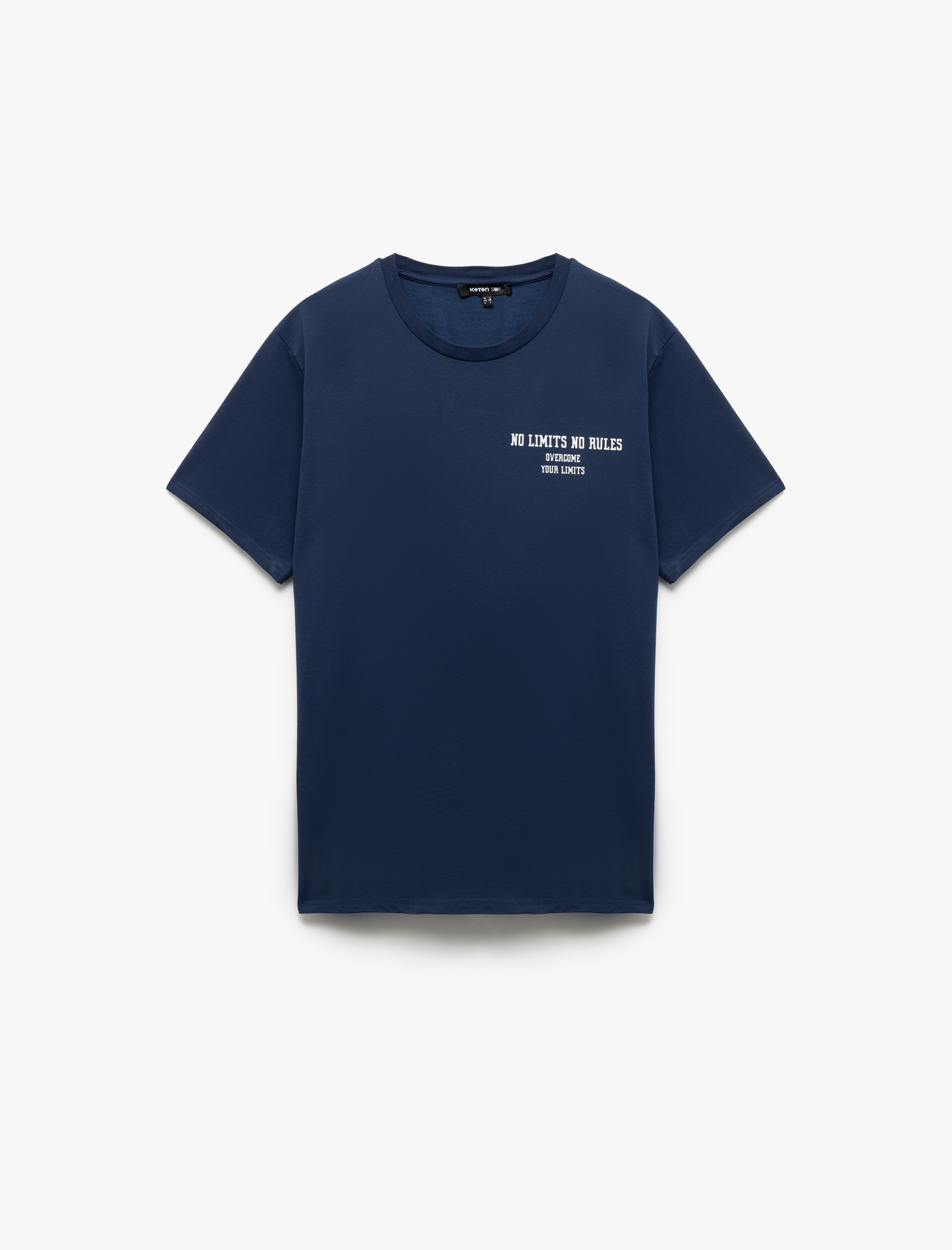   Kısa Kollu Bisiklet Yaka Baskılı Oversize Spor Tişört