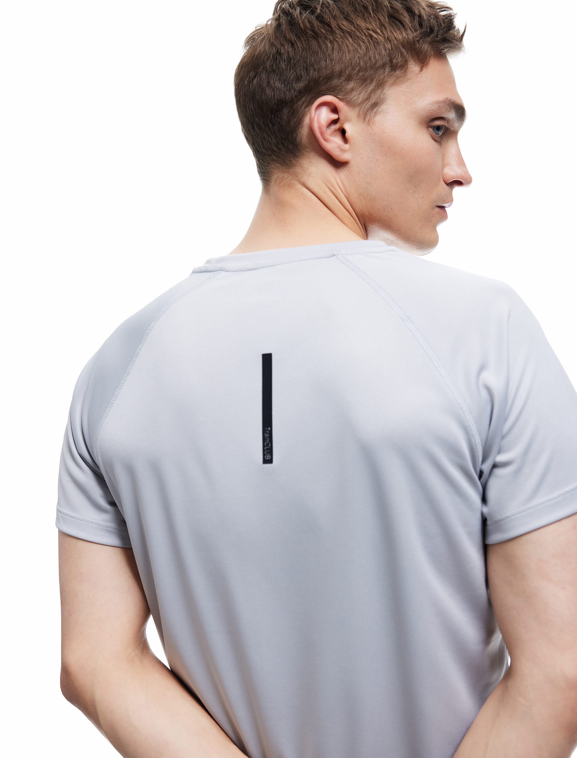 Koton Erkek Kısa Kollu Bisiklet Yaka Reglan Kol Arkası Baskılı Slim Fit Spor Tişört -1