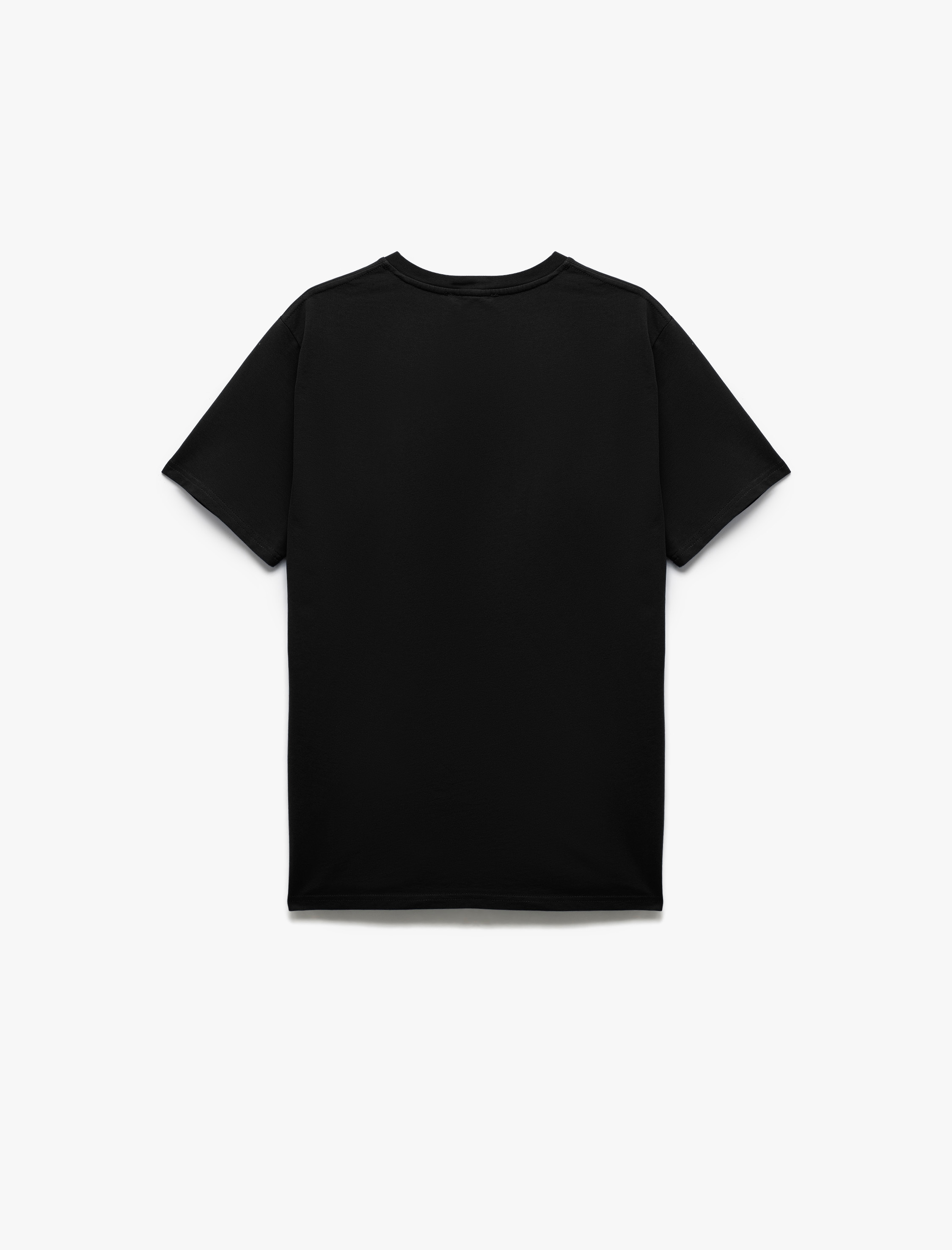   Kısa Kollu Bisiklet Yaka Baskılı Oversize Spor Tişört