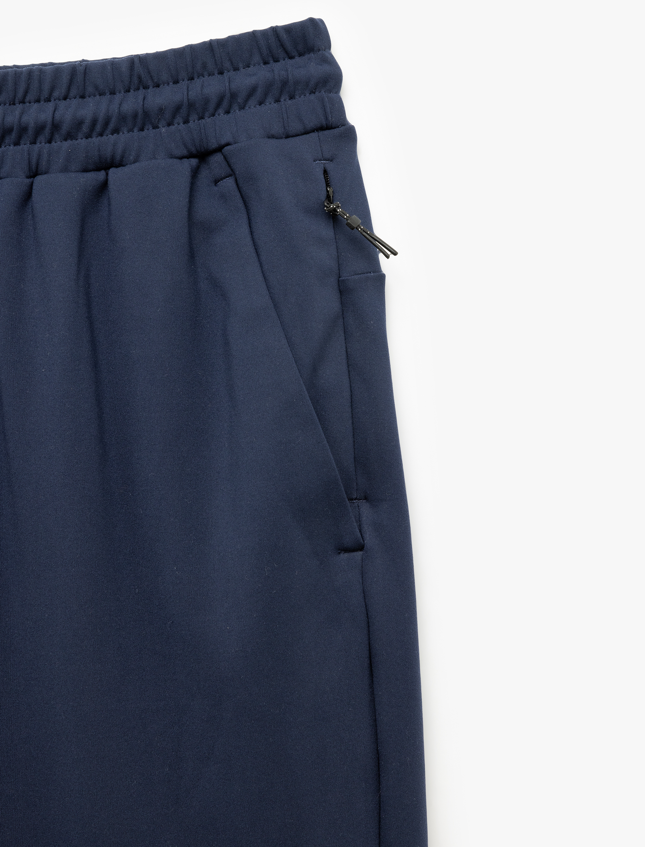   Fermuarlı Cepli İnterlok Kumaş Beli Bağcıklı Yüksek Bel Spor Eşofman Altı