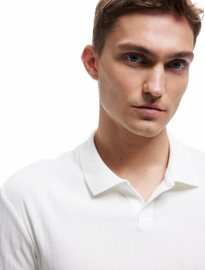  Kısa Kollu Pamuklu Slim Fit Polo Yaka Tişört