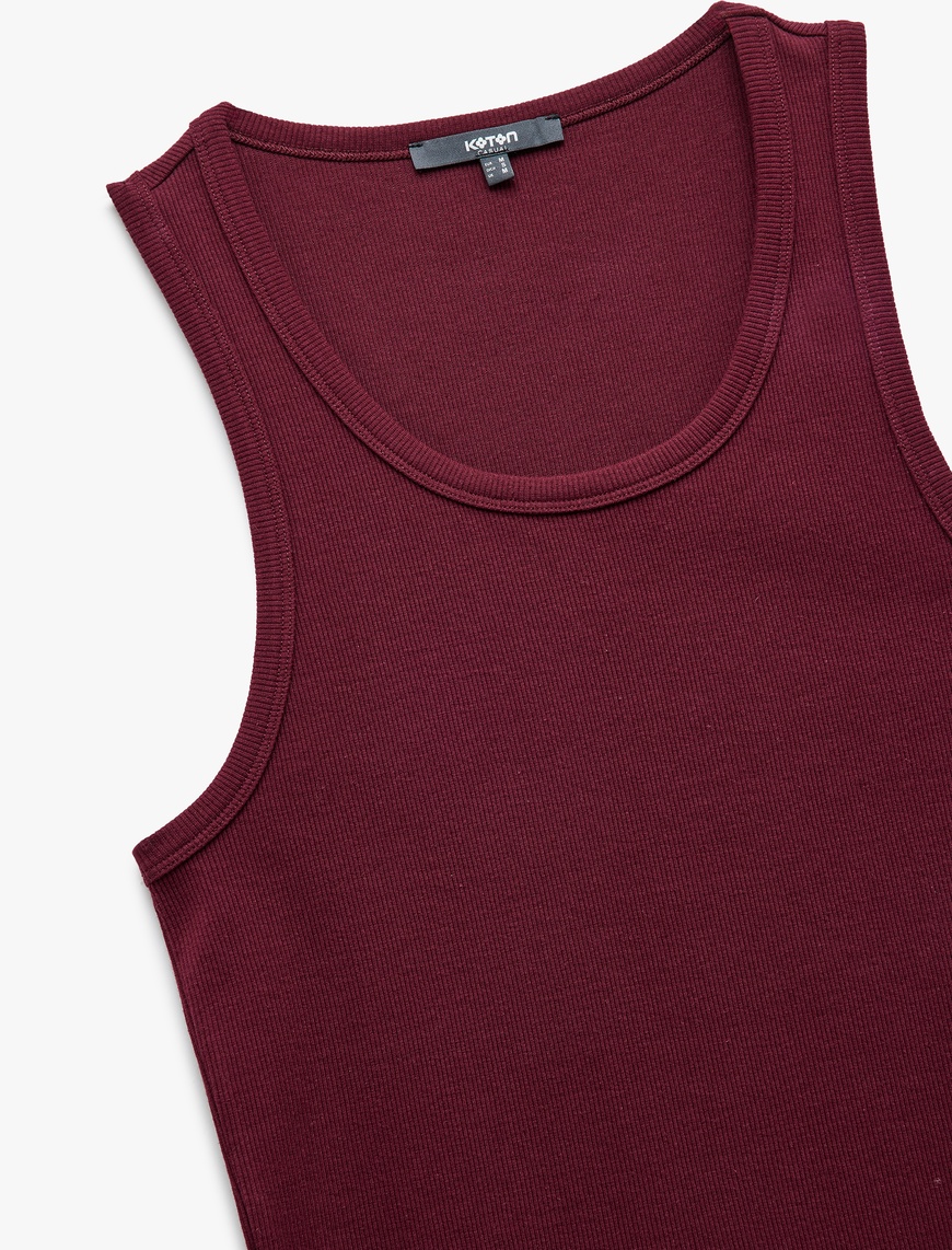   Bisiklet Yaka Slim Fit Kolsuz Basic Atlet