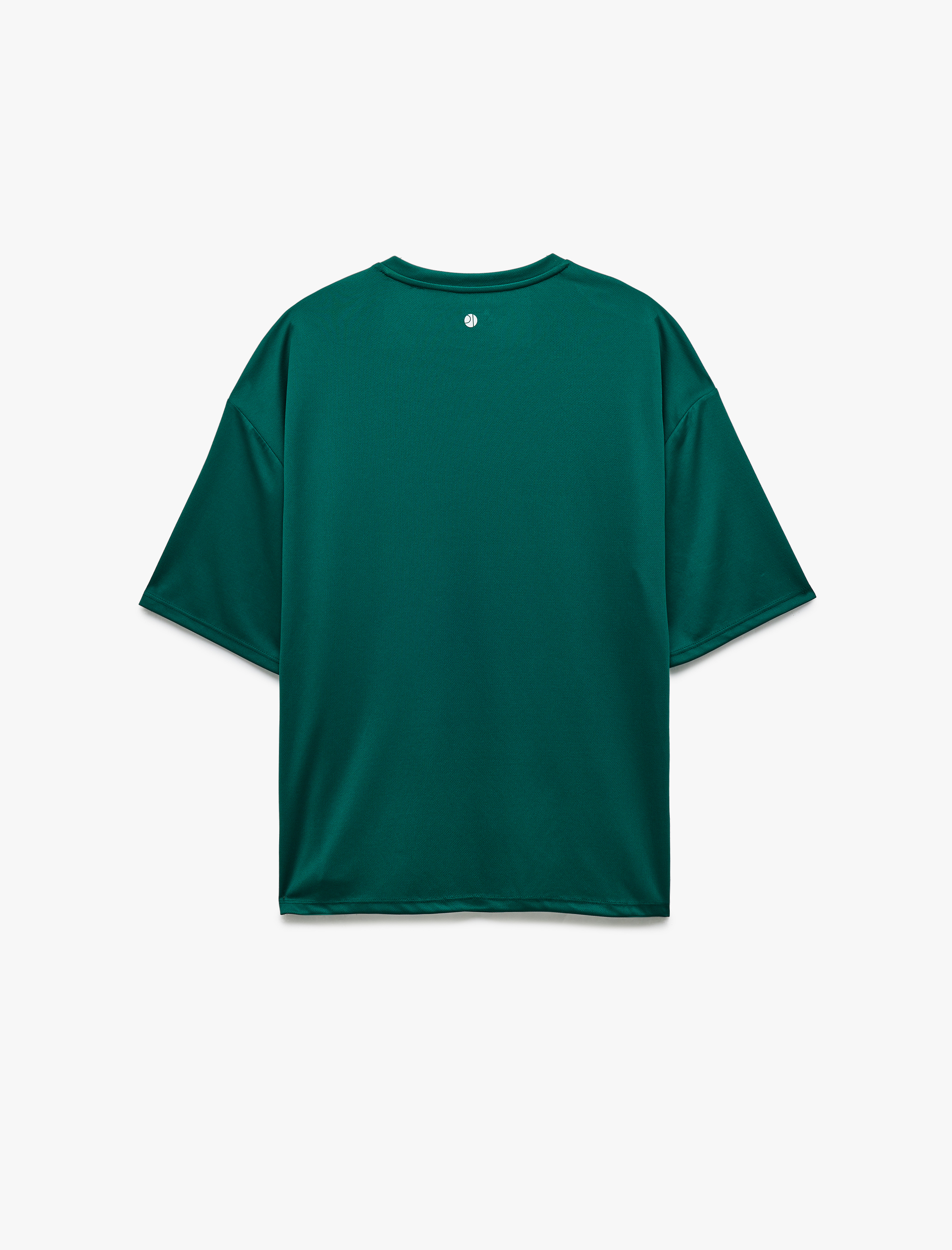   Yarım Kollu Bisiklet Yaka Kolej Baskılı Oversize Spor Tişört