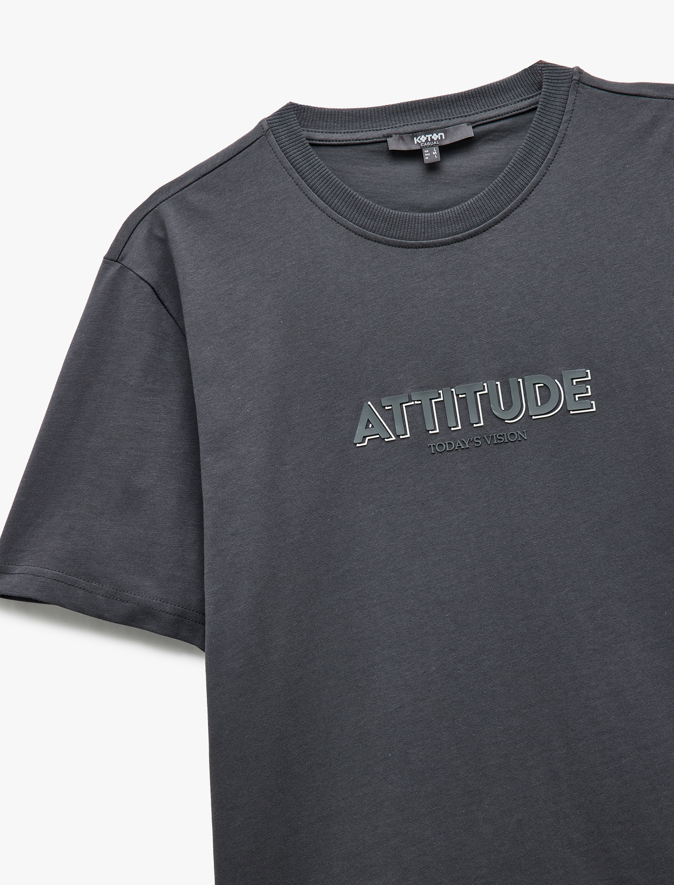   Kısa Kollu Regular Fit Bisiklet Yaka Pamuklu Baskılı Tişört