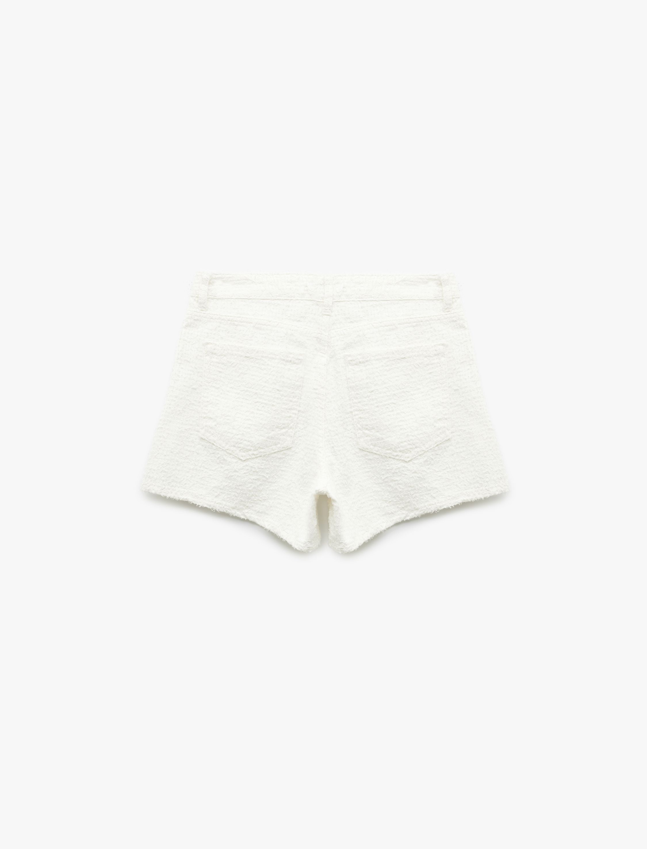   Yüksek Bel Cepli Pamuklu Mini Şort