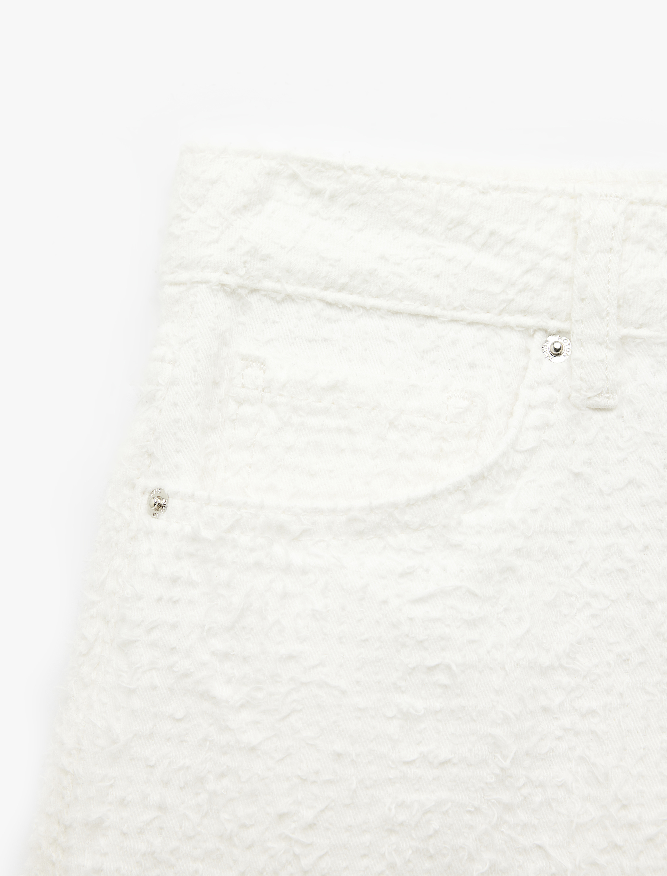   Yüksek Bel Cepli Pamuklu Mini Şort