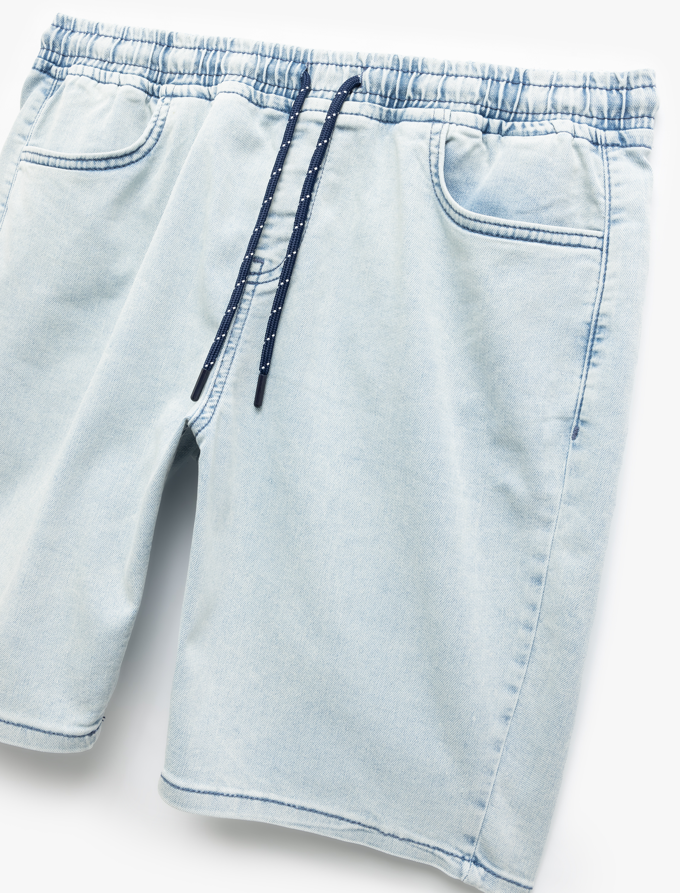   Beli Bağcıklı Bermuda Slim Fit Jean Şort