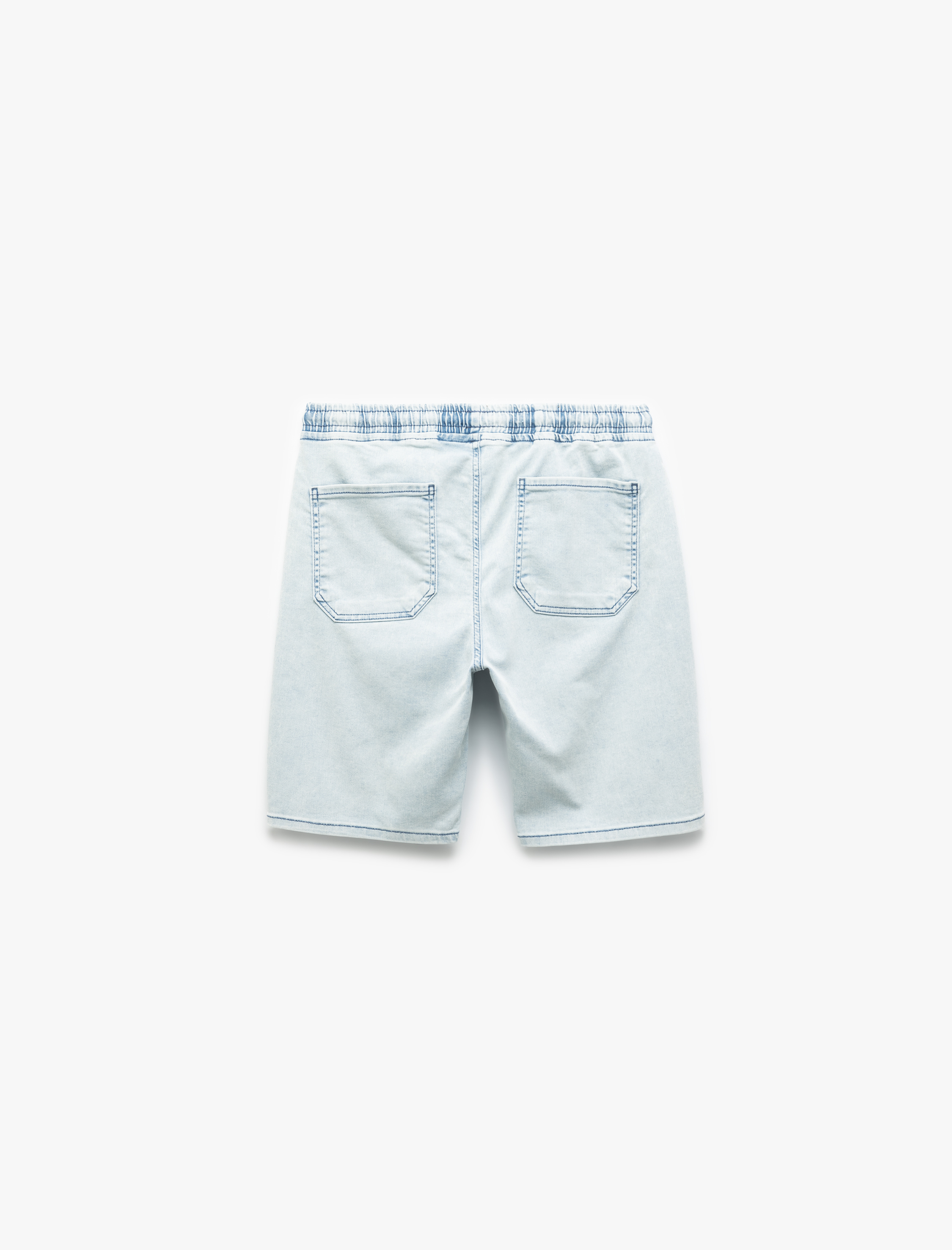   Beli Bağcıklı Bermuda Slim Fit Jean Şort